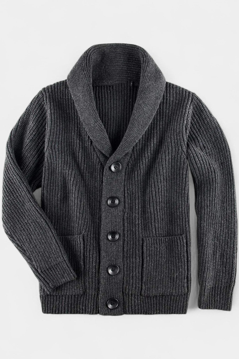 Men's Cardigan | Button Shawl Collar - 2