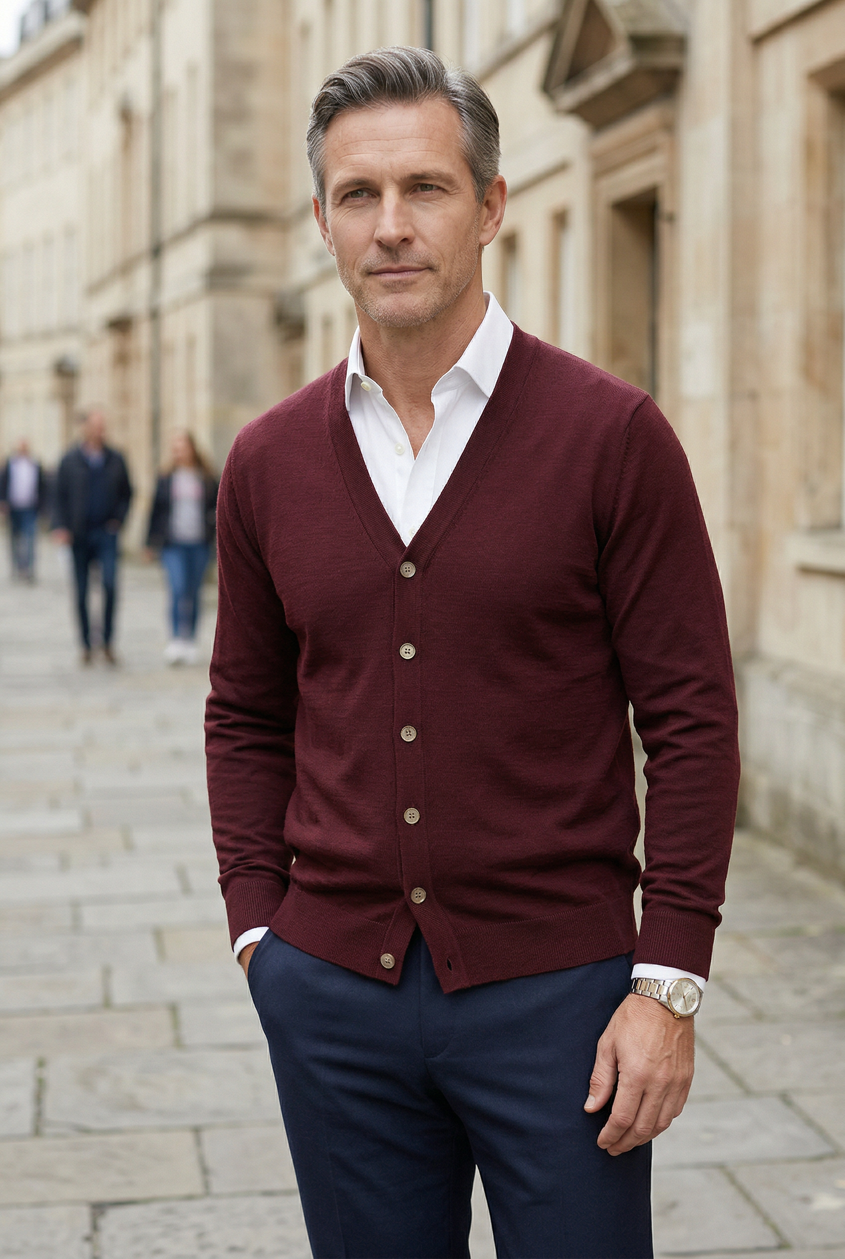 Men’s Cardigan | Button V Neck - 4