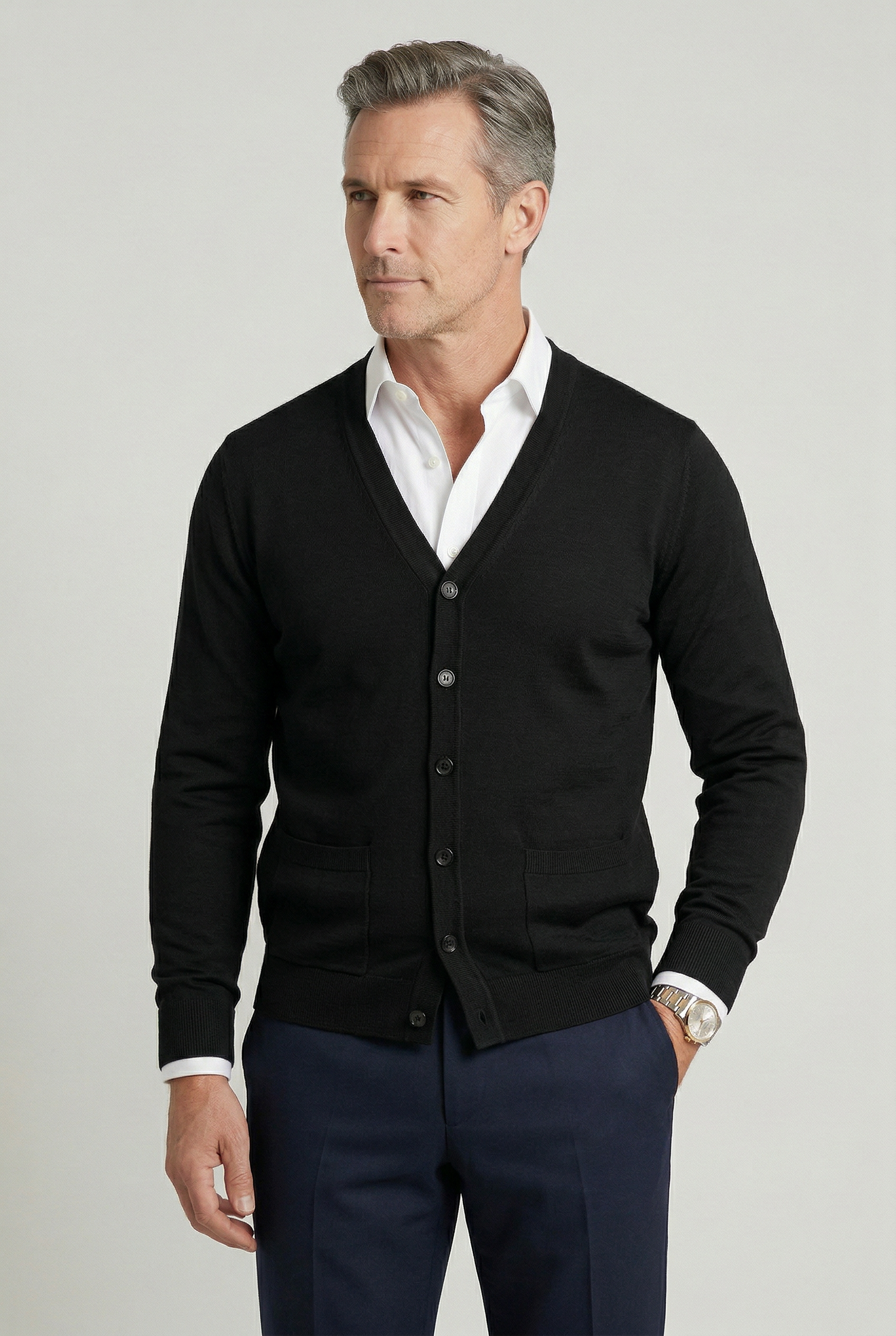 Men’s Cardigan | Button V Neck - 8
