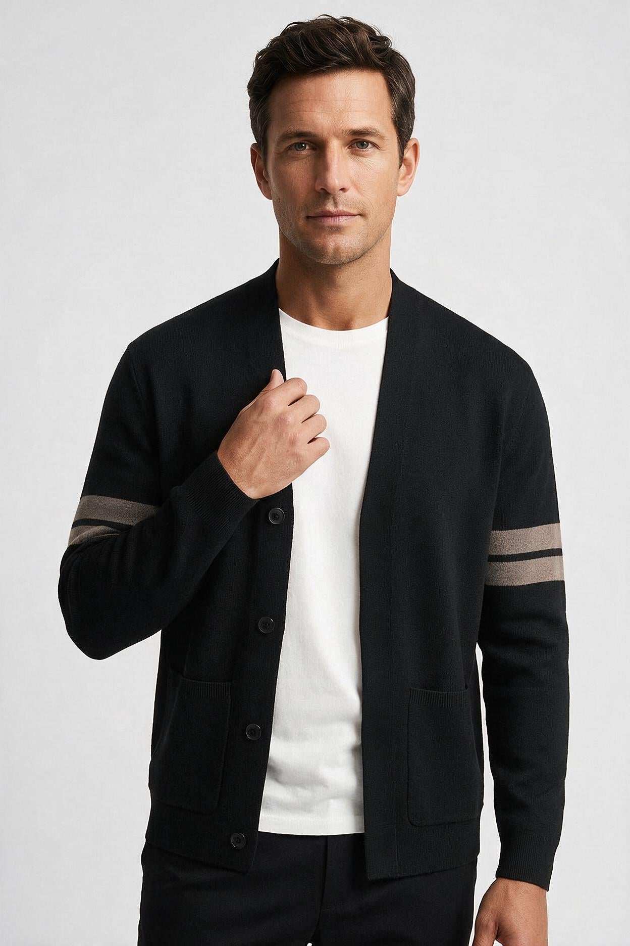 Men’s Cardigan | Lightweight Knit with Front Pockets - 14
