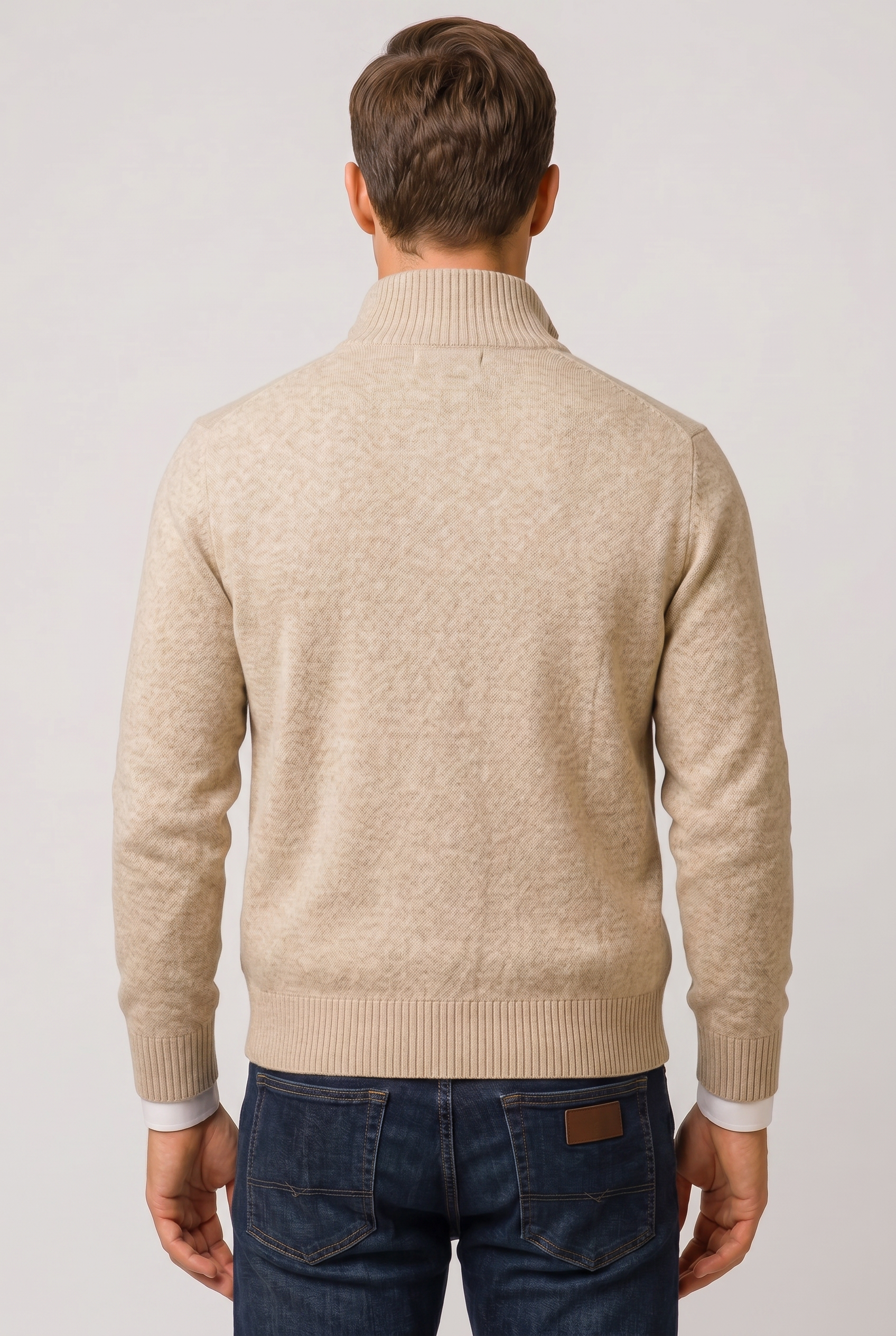 Men's Cardigan | Zip Up Knitted Classic-2
