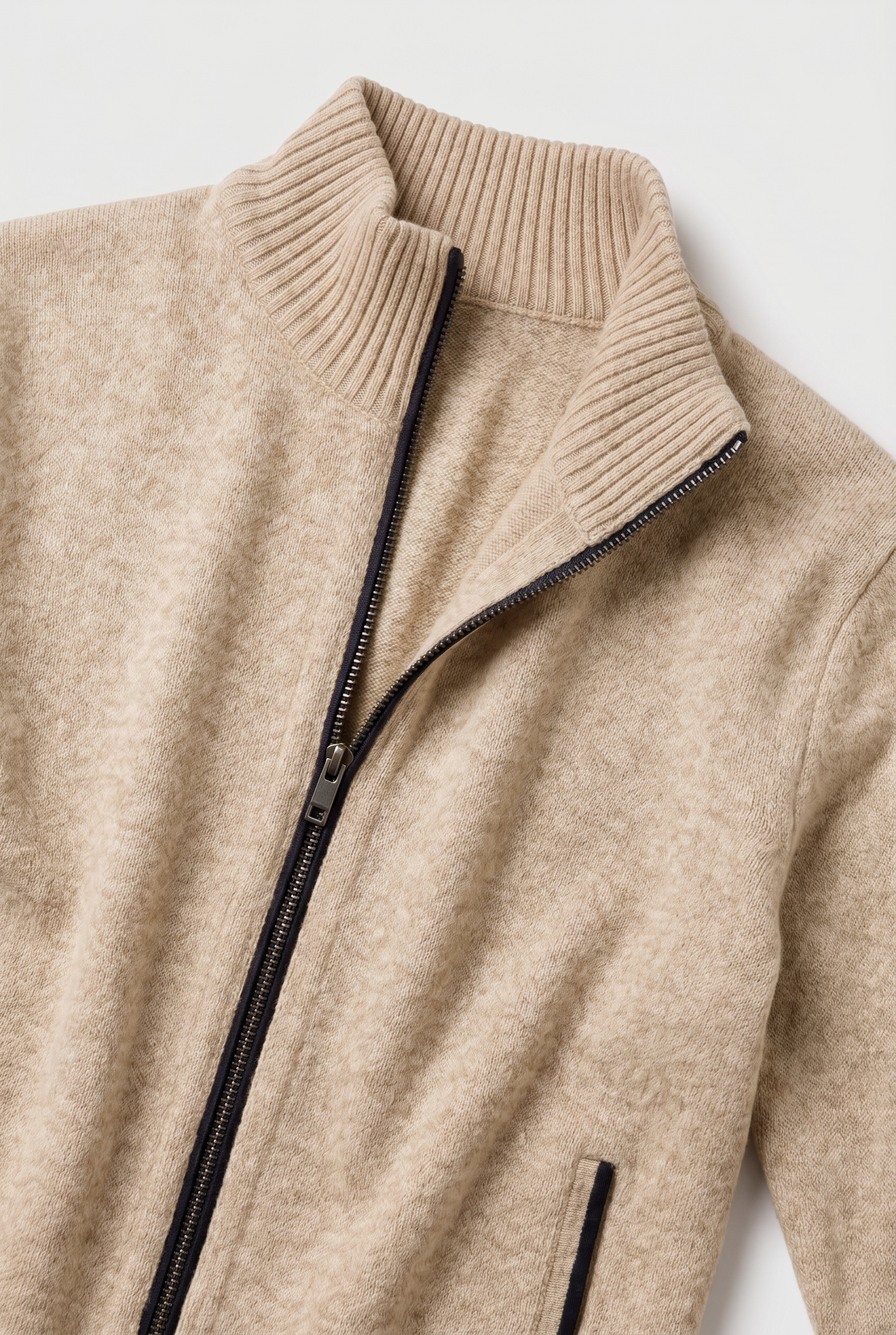 Men's Cardigan | Zip Up Knitted Classic-3