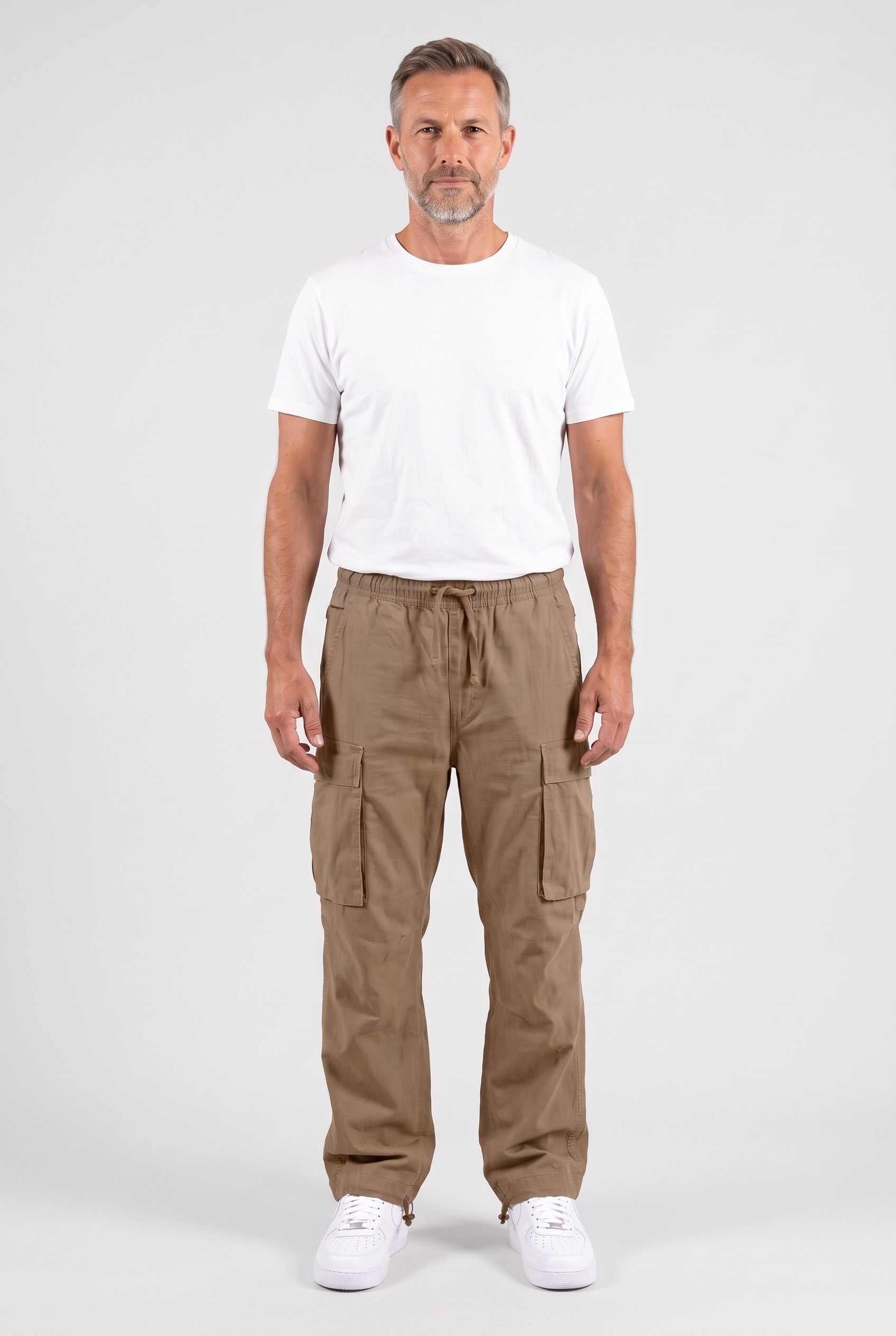 Men's Cargo Trousers | Relaxed Fit - Brown