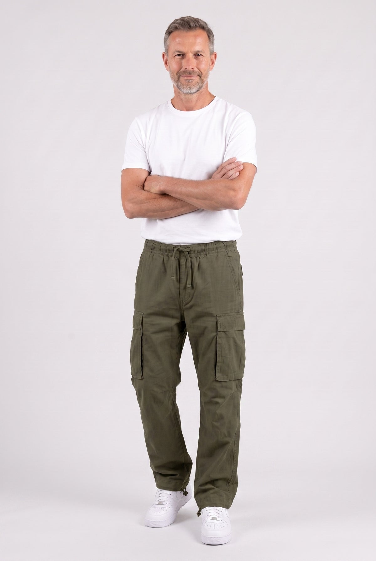 Men's Cargo Trousers | Relaxed Fit - Dark Green