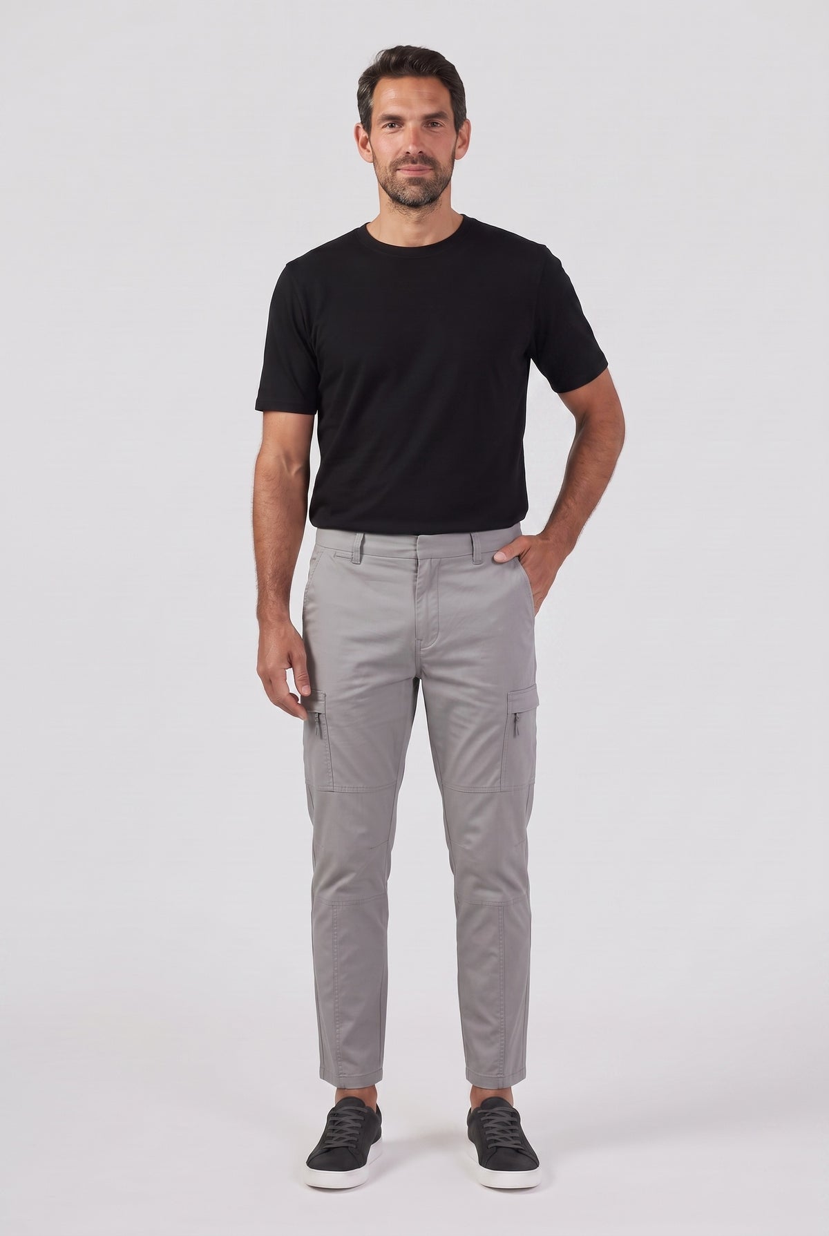 Men's Cargo Trousers | Tapered Utility - Grey