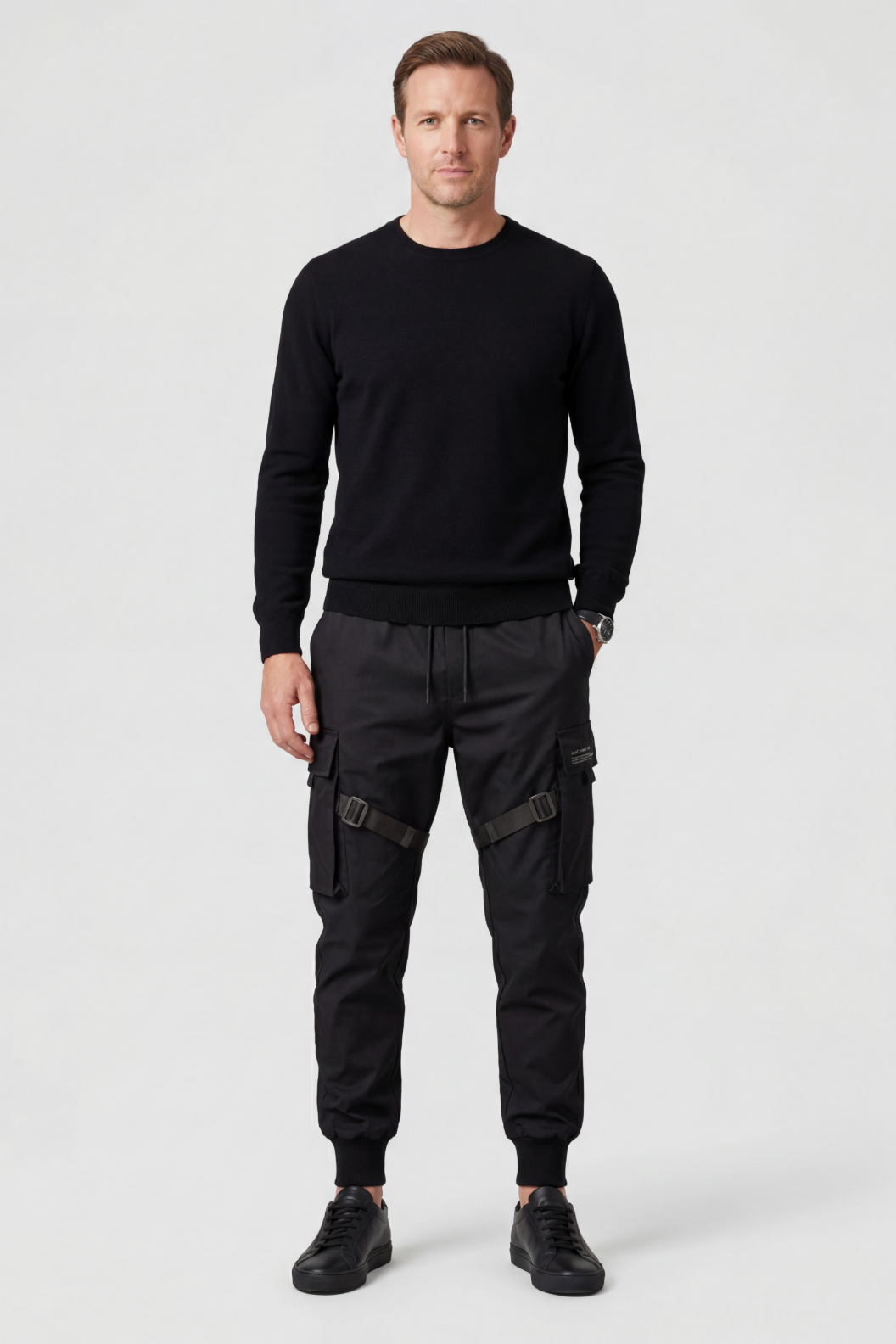 Men’s Cargo Trousers | Techwear Strap Jogger - 2