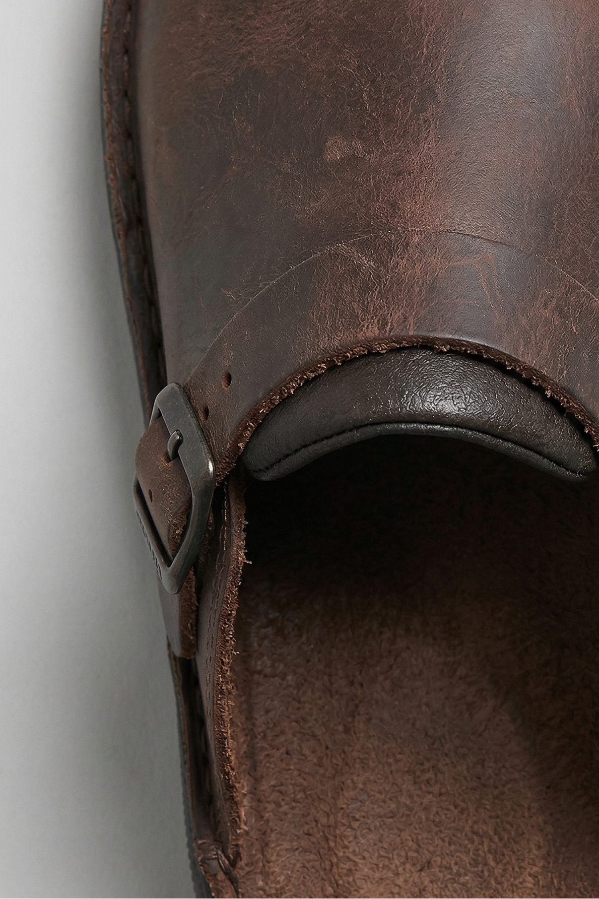 Men’s Clogs | Leather Look With Buckle Strap - 3