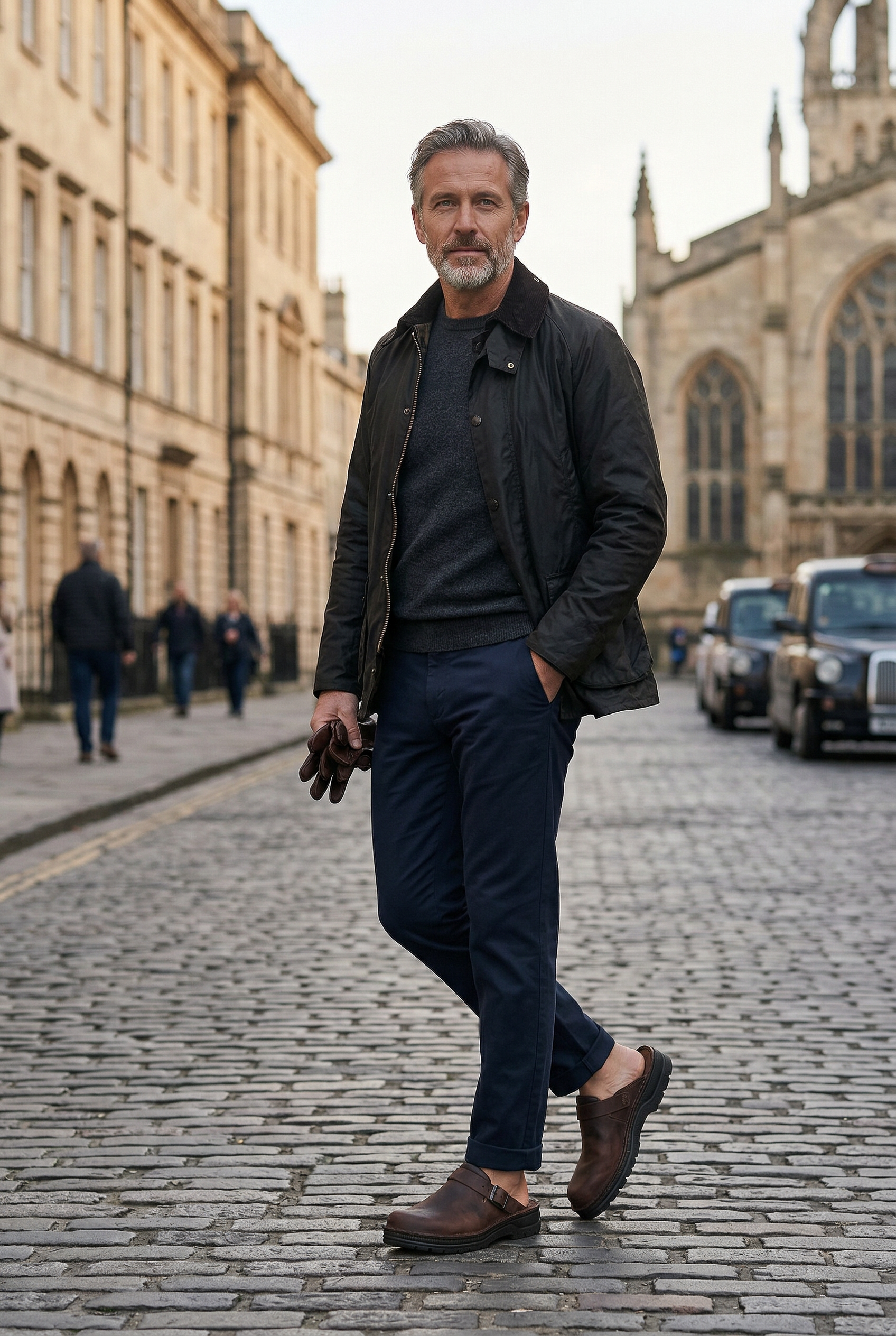 Men’s Clogs | Leather Look With Buckle Strap - 4