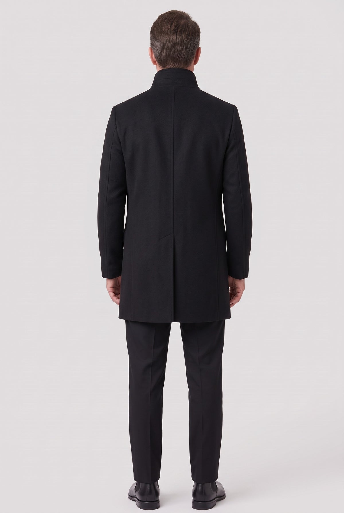 Men's Coat | Tailored Stand Collar - Back