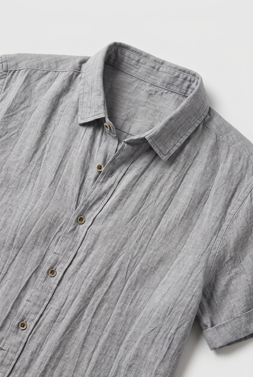 Men's Collared Short Sleeve Casual Shirt | Button Down - 3