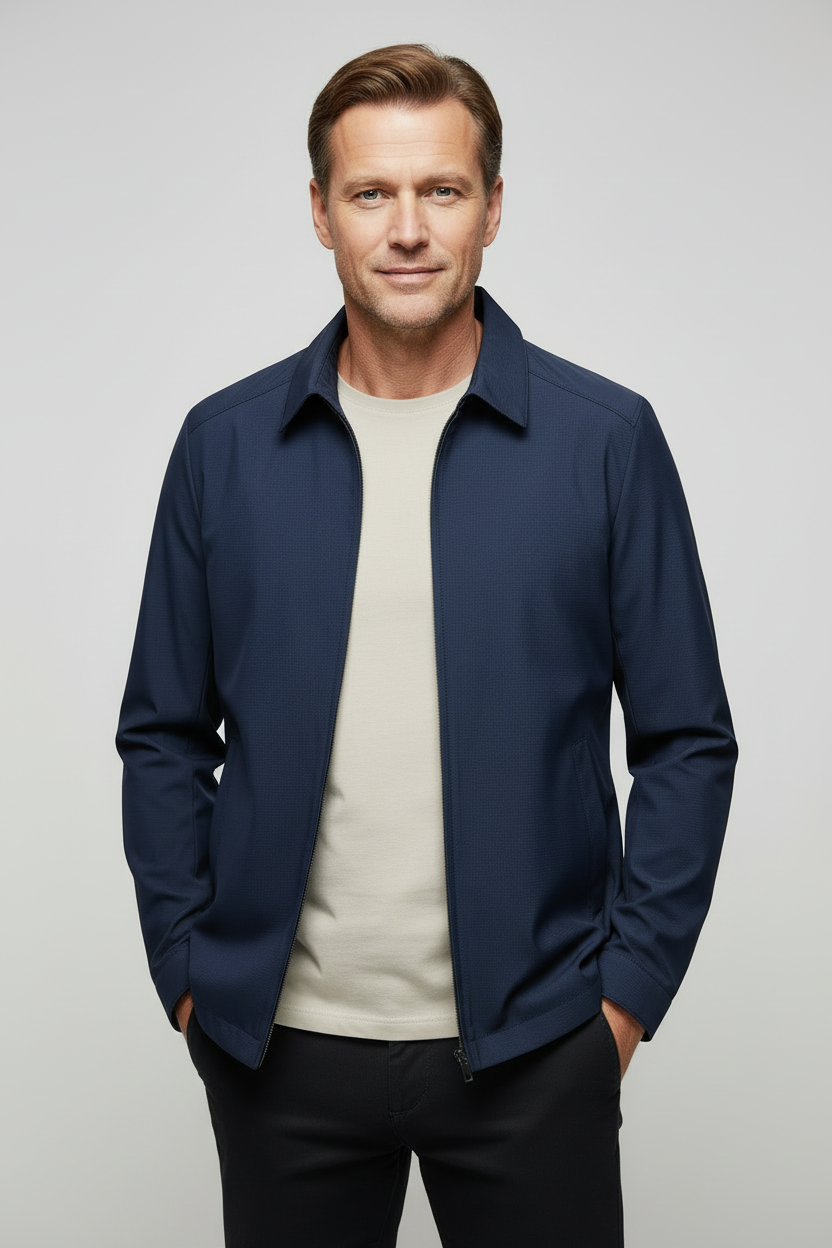 Men’s Harrington Jacket | Lightweight Zip-Up with Collar - 1
