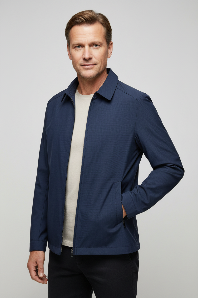 Men’s Harrington Jacket | Lightweight Zip-Up with Collar - 6