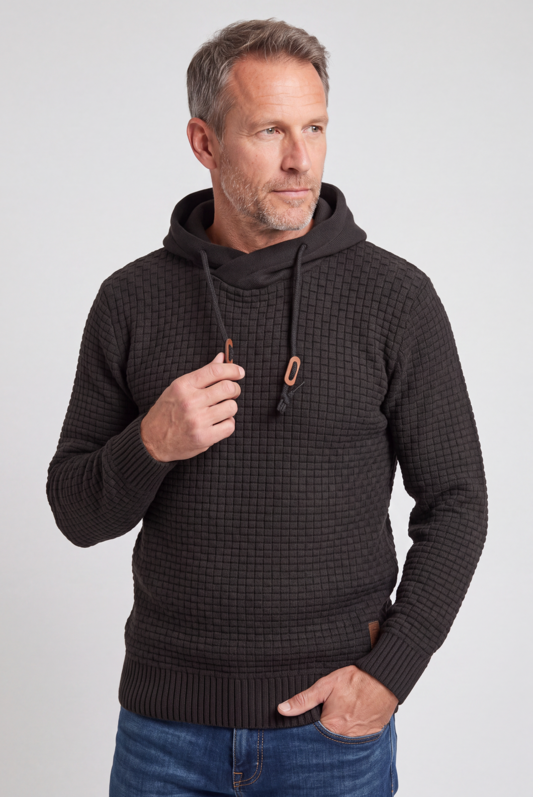 Men's Hoodie | Waffle Knit Pullover - 15