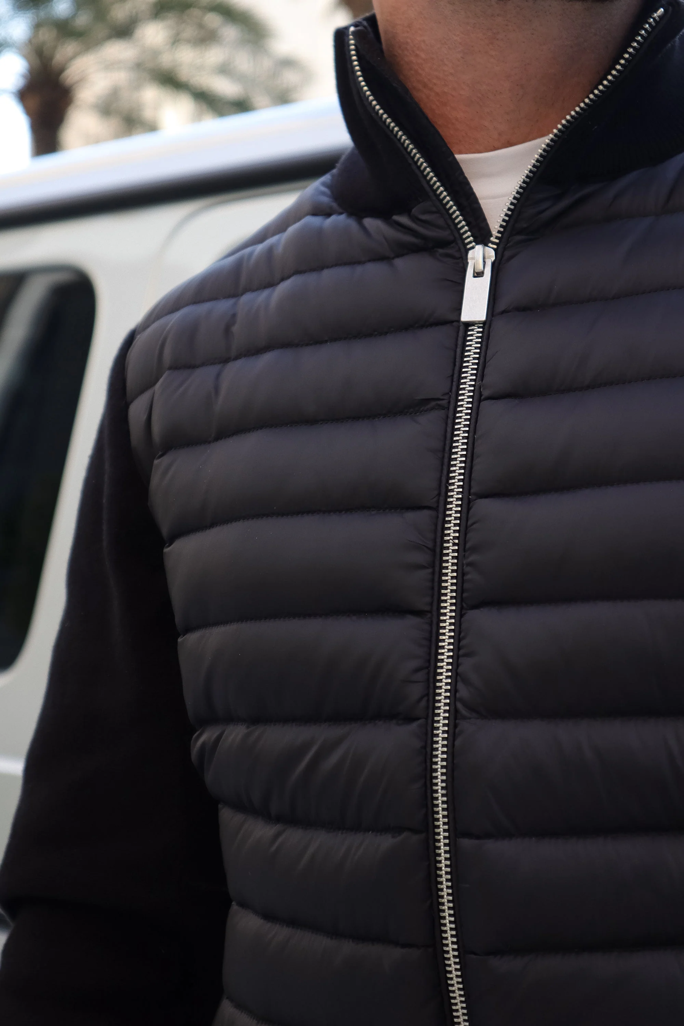 Men's Jacket | Quilted Hybrid Bomber - 5