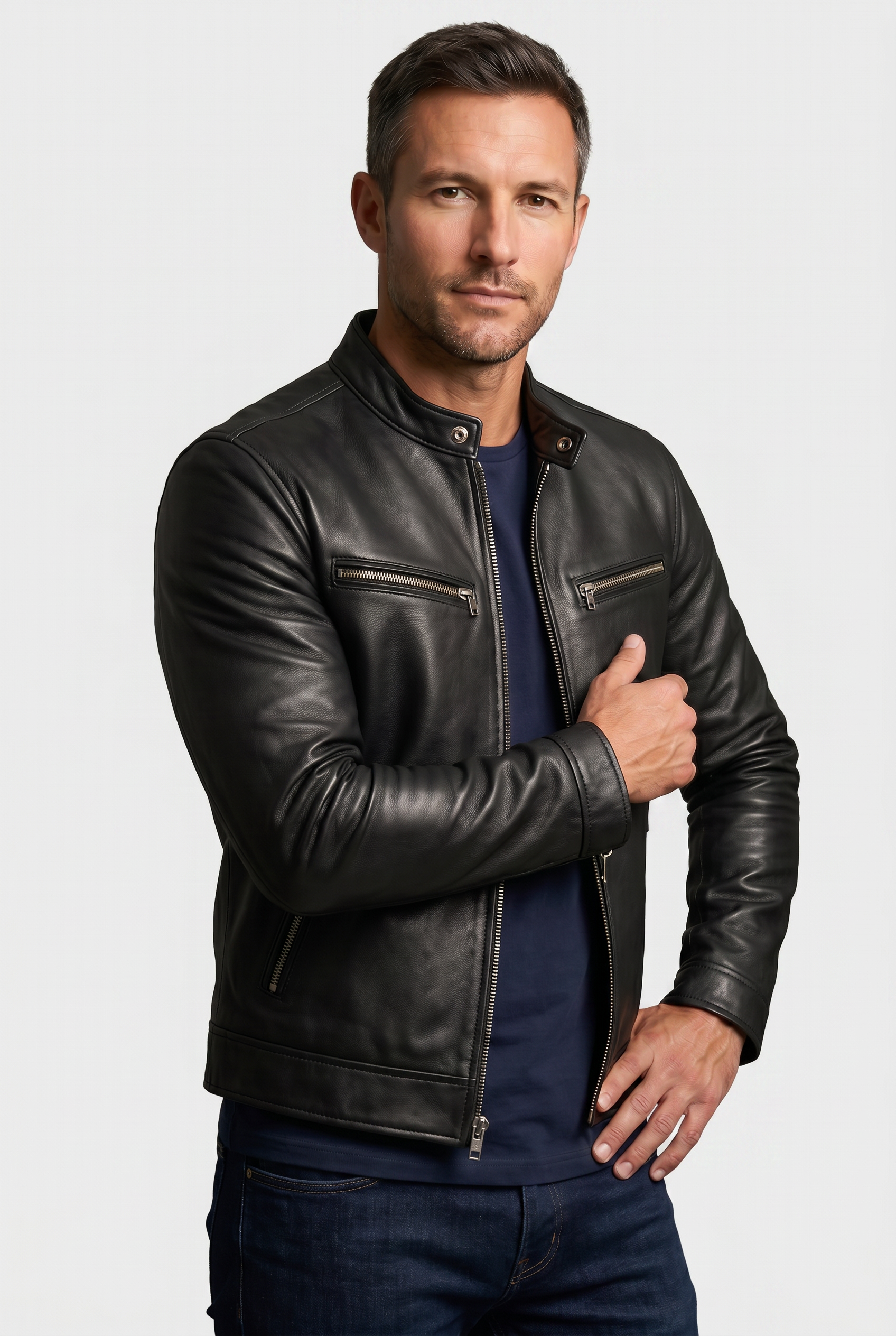 Men's Jacket | Zipper Pockets-5