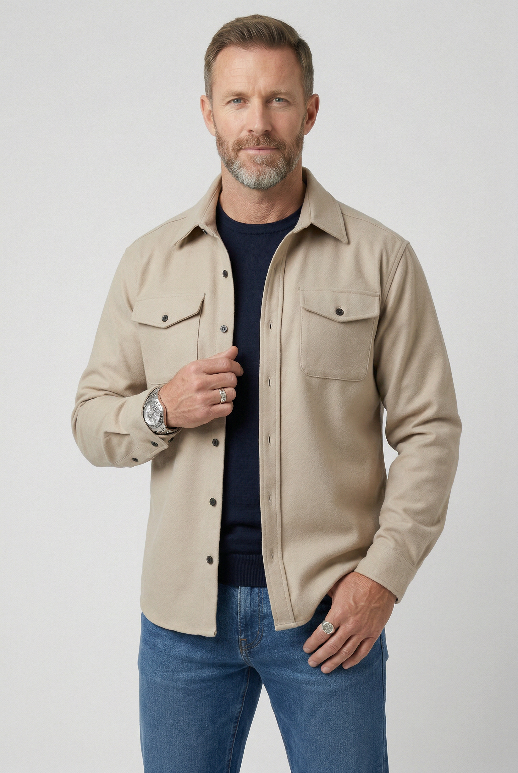 Men’s Jackets | Button Up Chest Pockets - 5