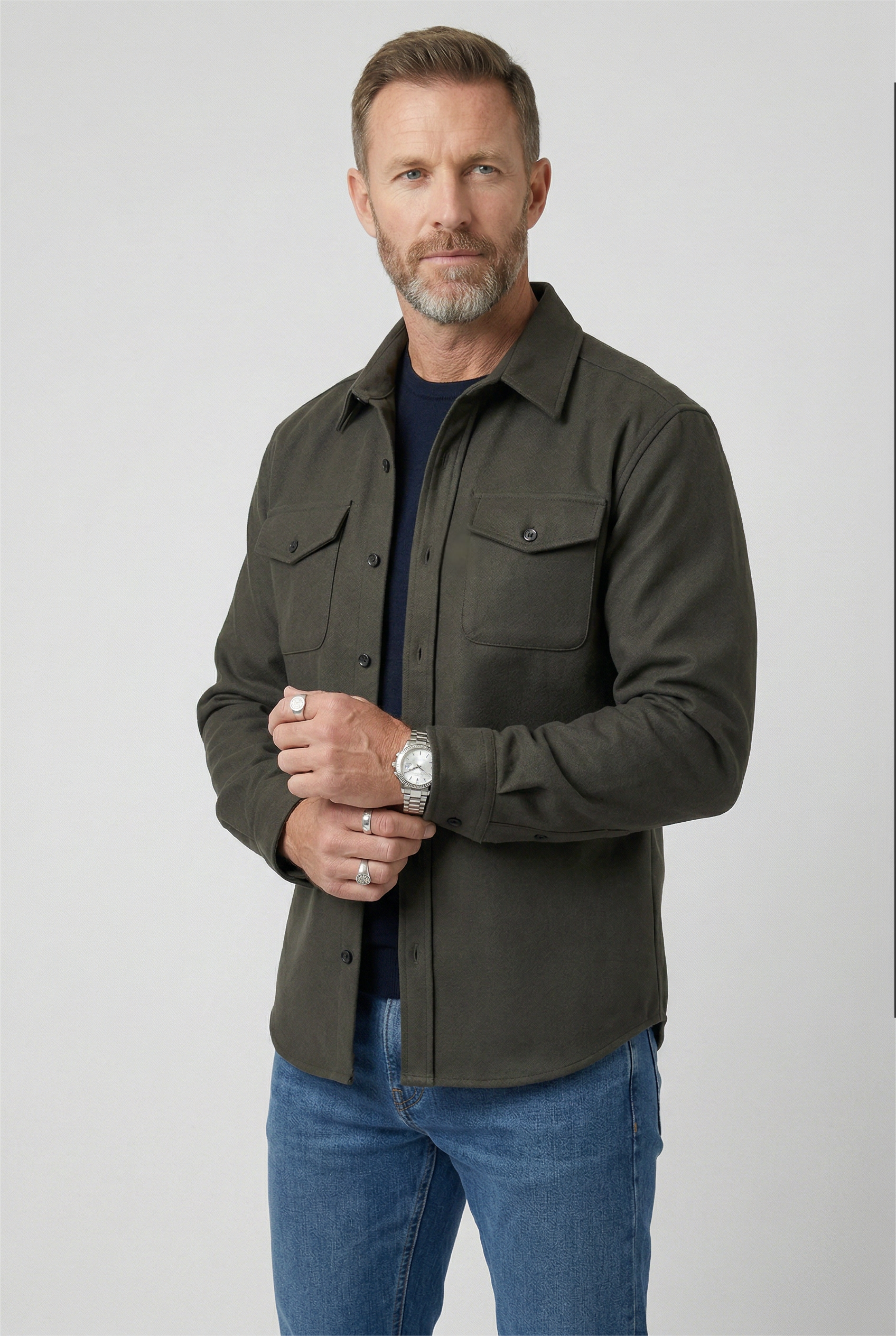 Men’s Jackets | Button Up Chest Pockets - 7