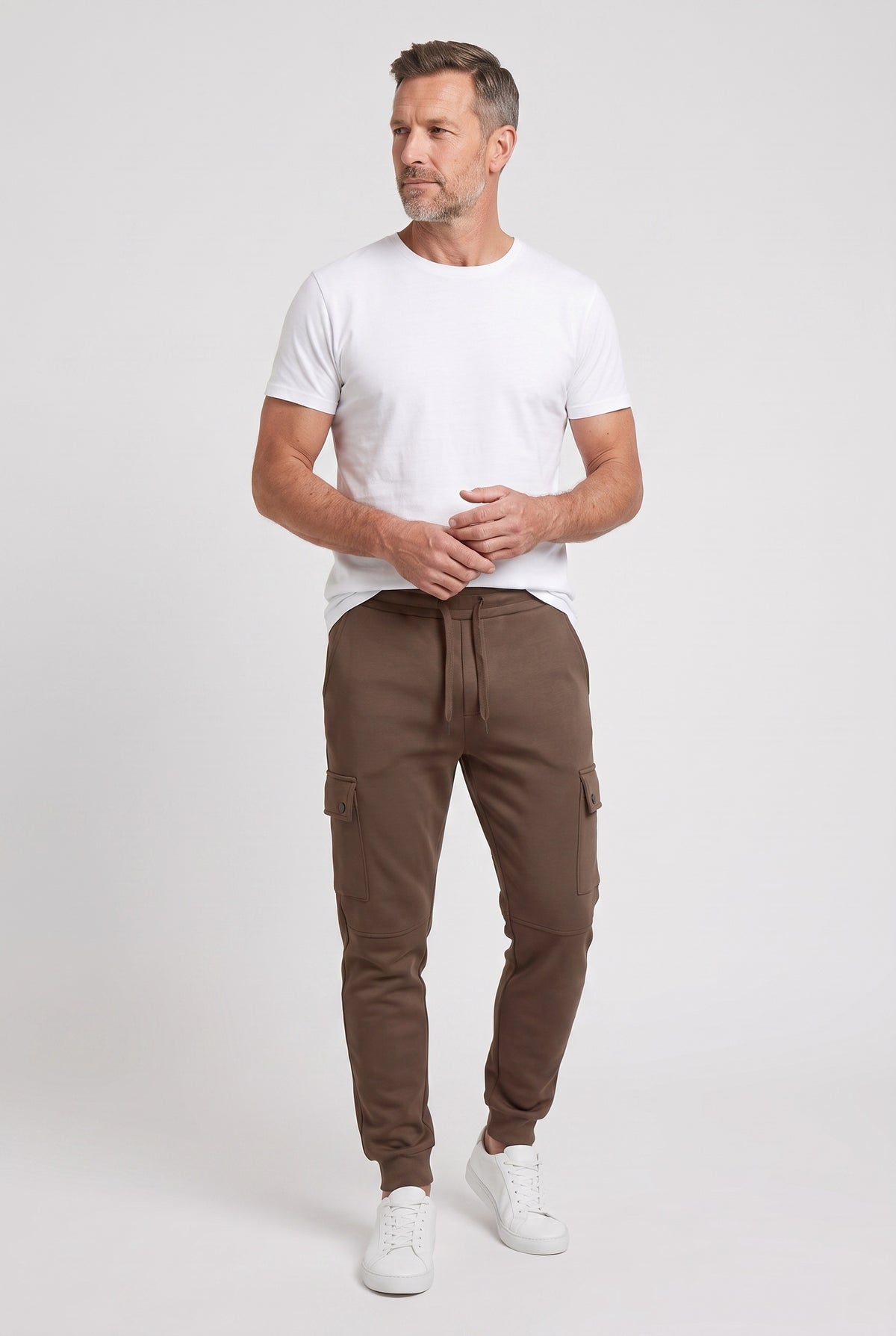 Men's Joggers | Cargo Pocket Tapered - Coffee