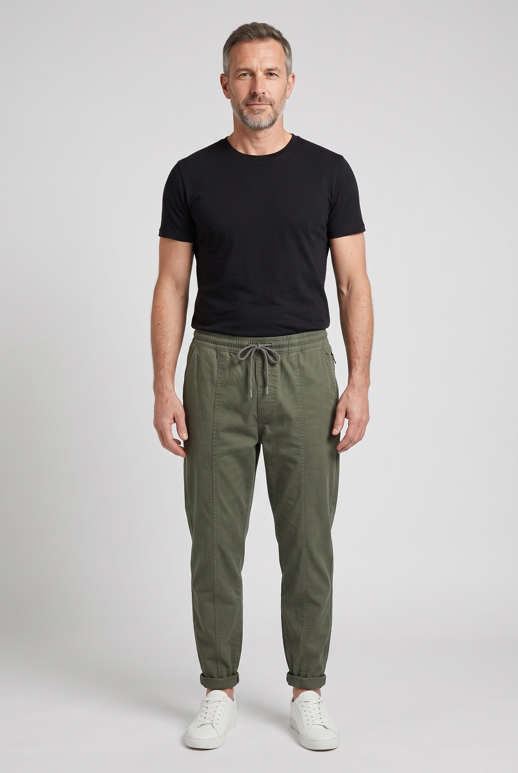 Men's Joggers | Tapered Drawstring - Army Green