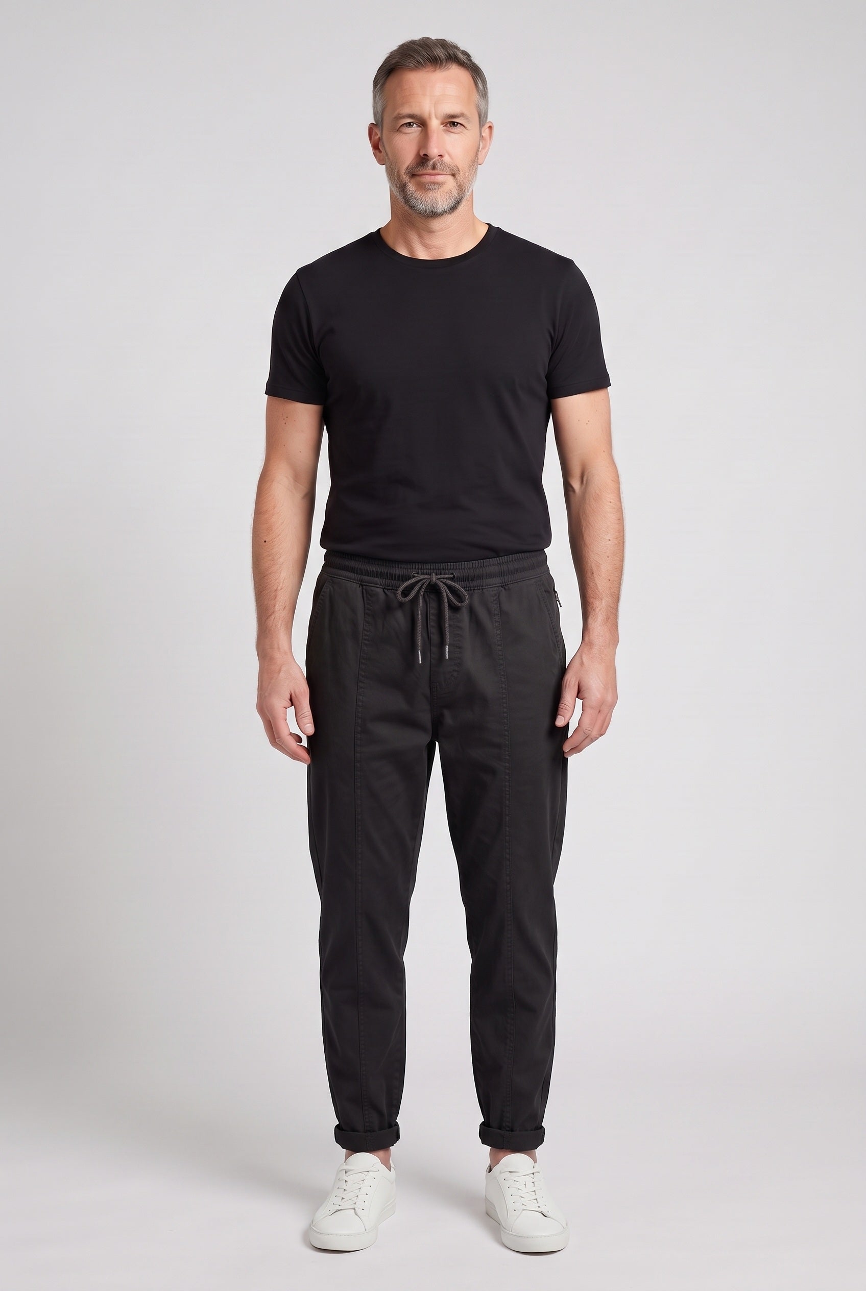 Men's Joggers | Tapered Drawstring - Black