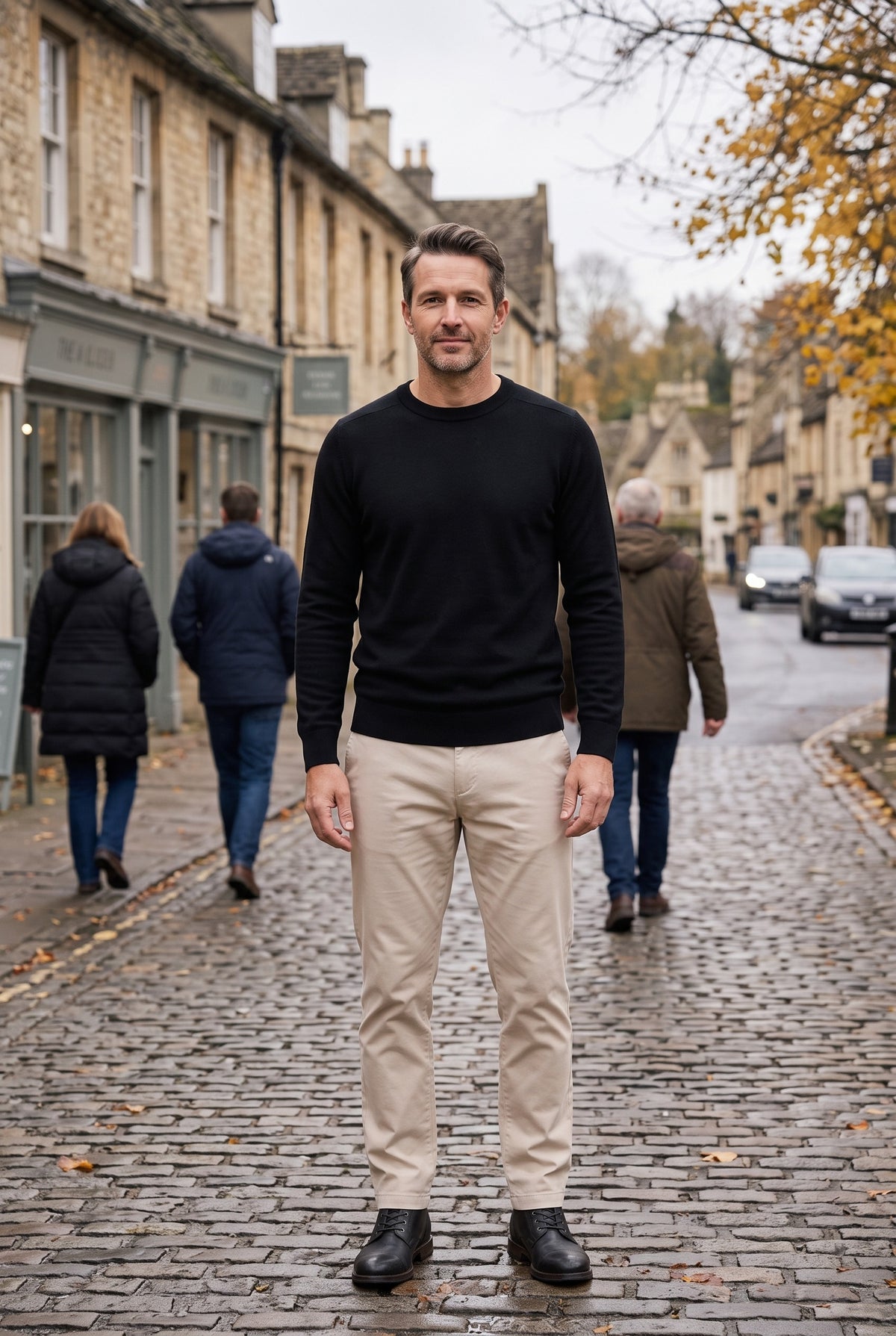 Men's Knitted Jumper | Fine Crew Neck - Lifestyle