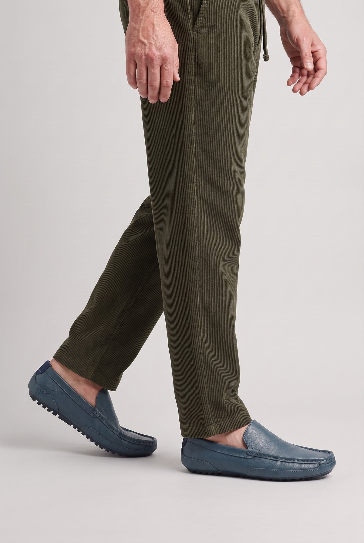 Men's Loafers | Leather-Look Driving Slip-On - Worn