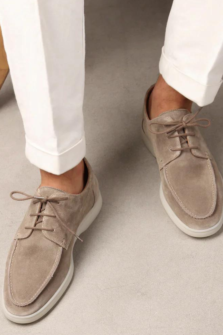 Men’s Loafers | Suede Look with Lace-Up Detail - 3