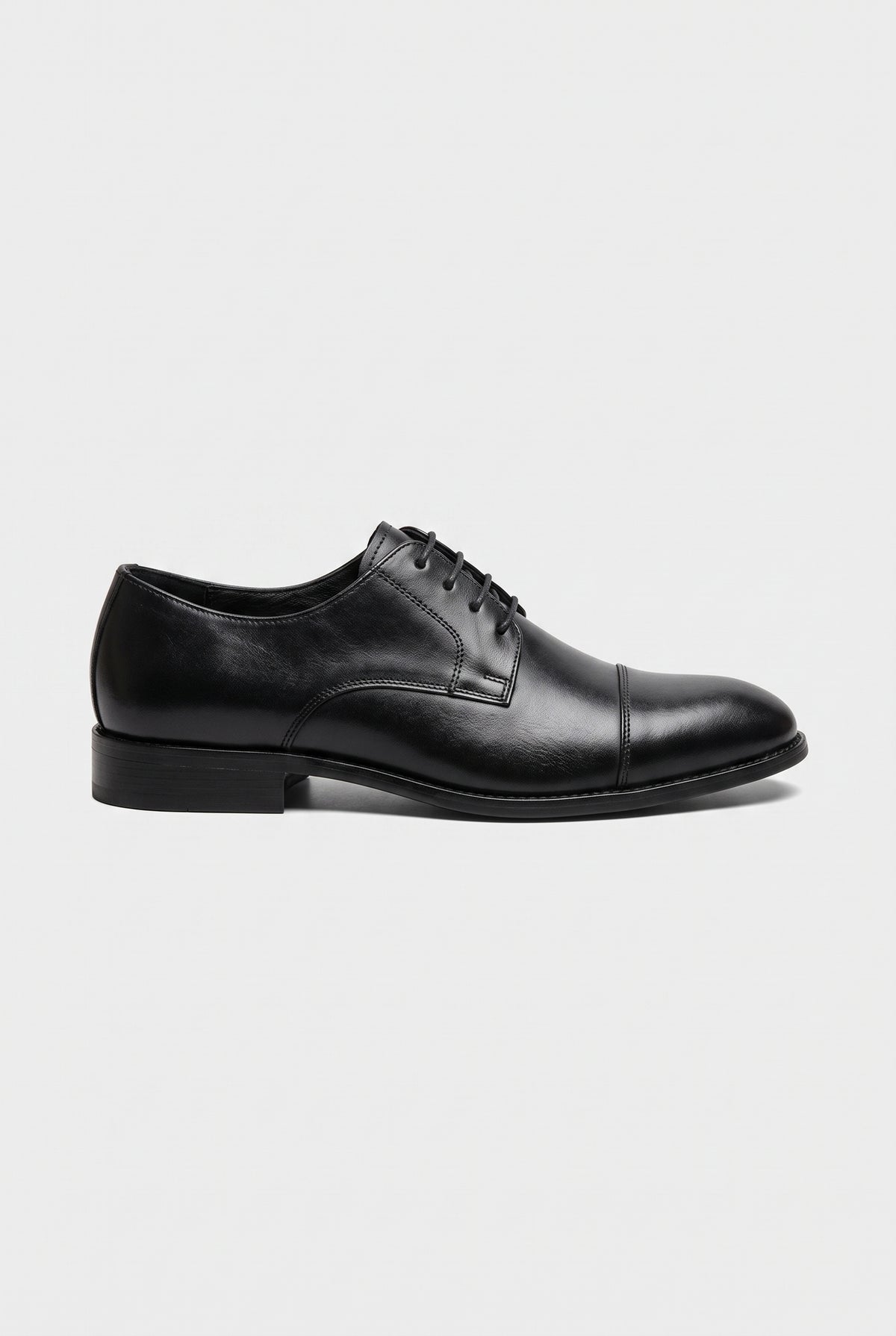 Men's Shoes | Leather-Look Lace-Up - Black