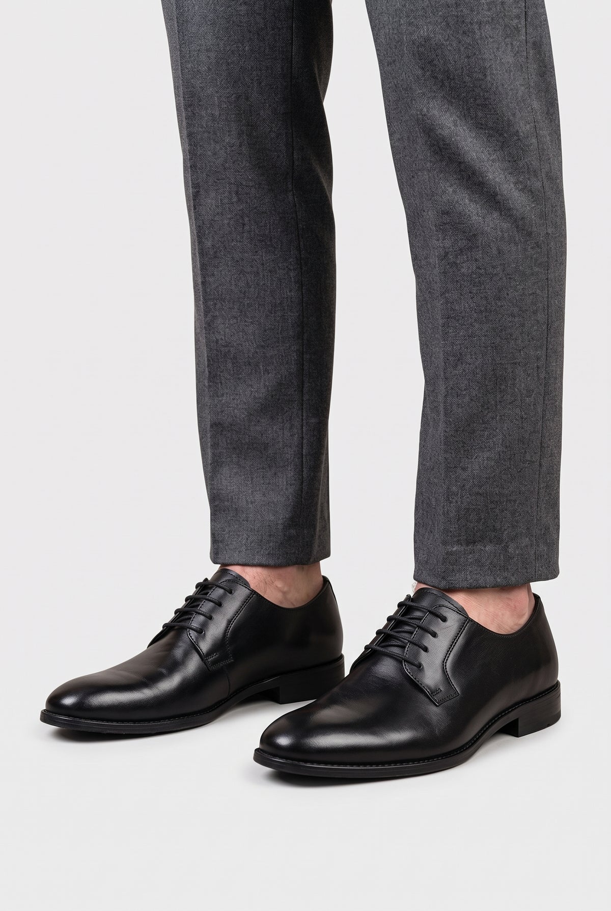 Men's Shoes | Leather-Look Lace-Up - Worn