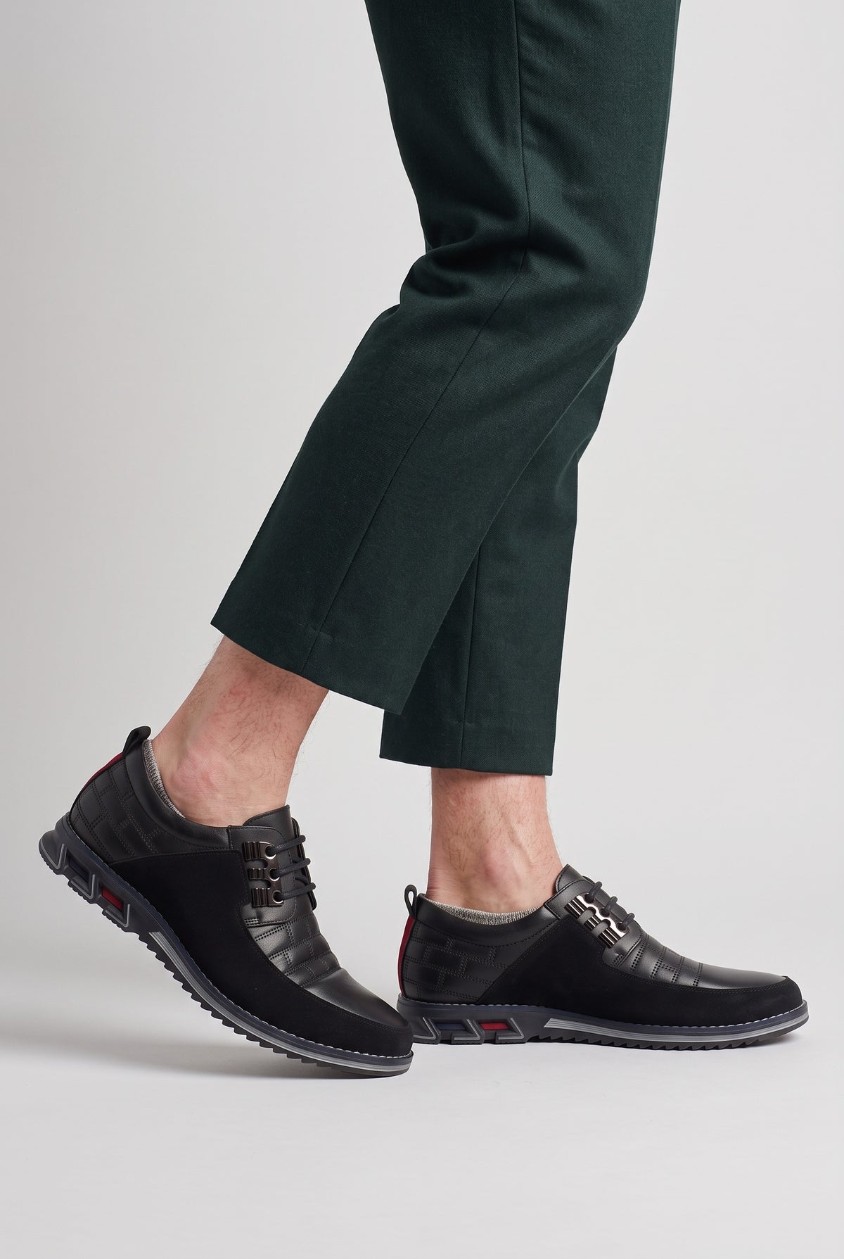 Men's Shoes | Quilted Lace-Up Leather-Look worn