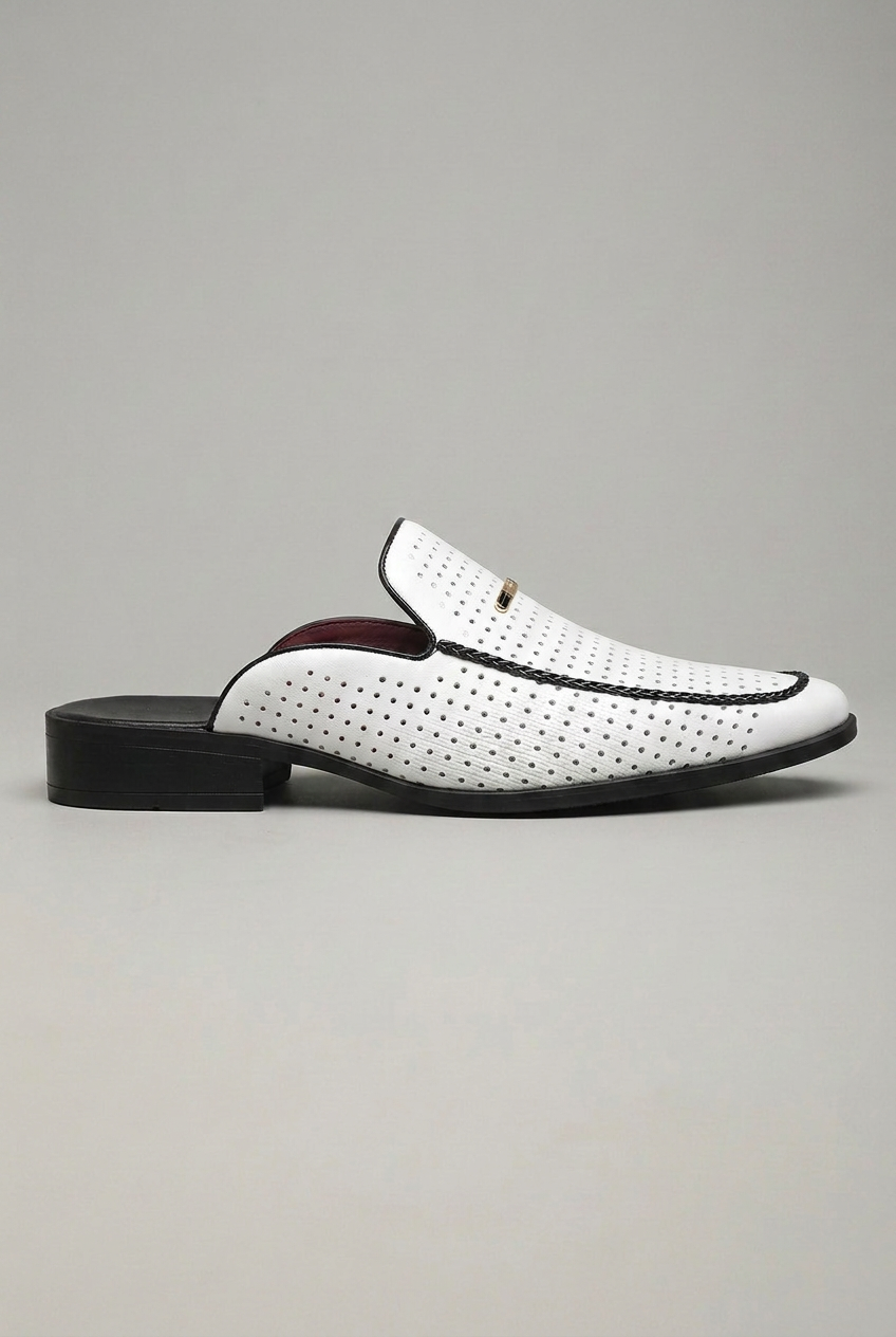 Men's Slip On Formal Loafers | Low Block Heel - 10