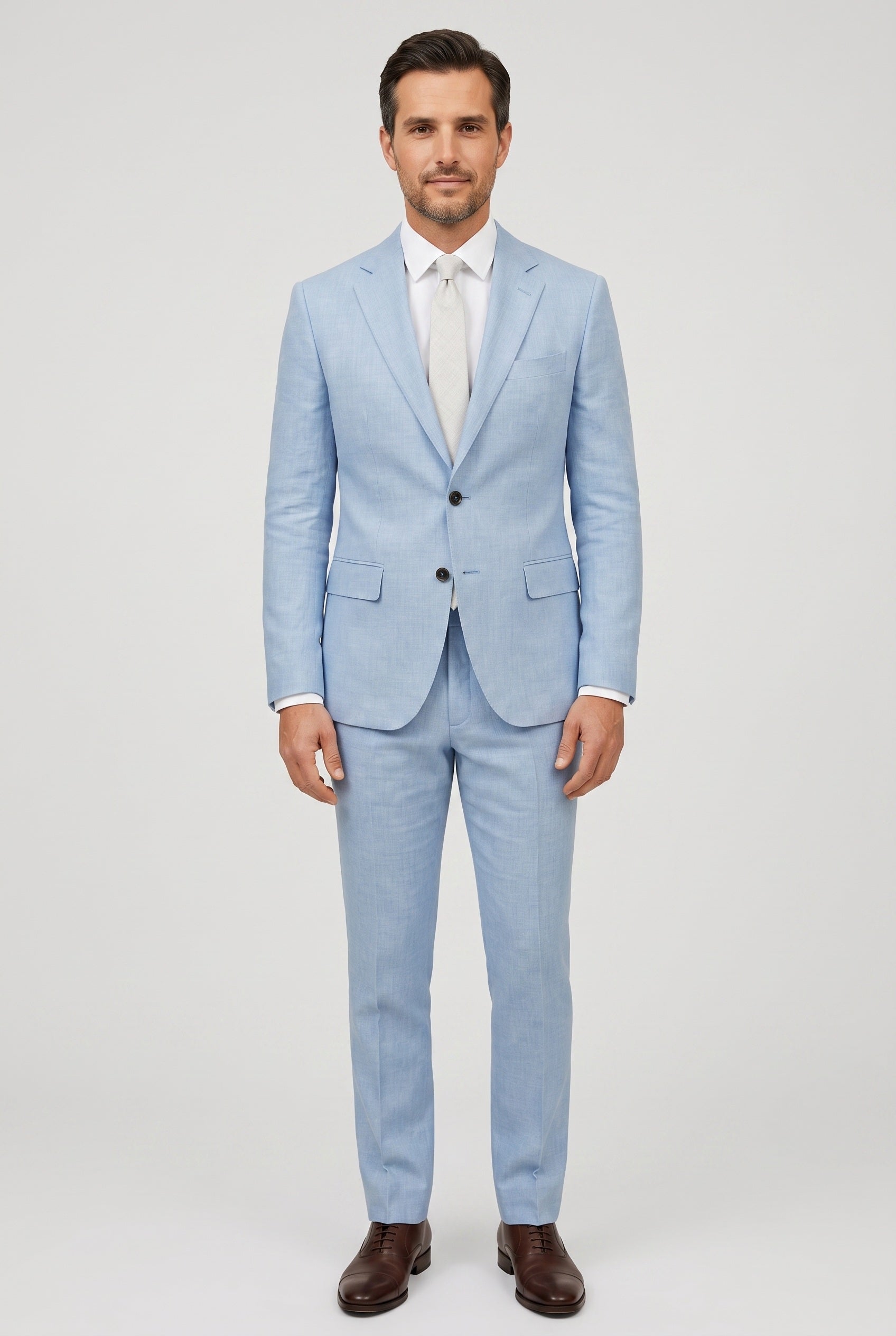 Men's Suit | Linen-Look Slim Fit - 1
