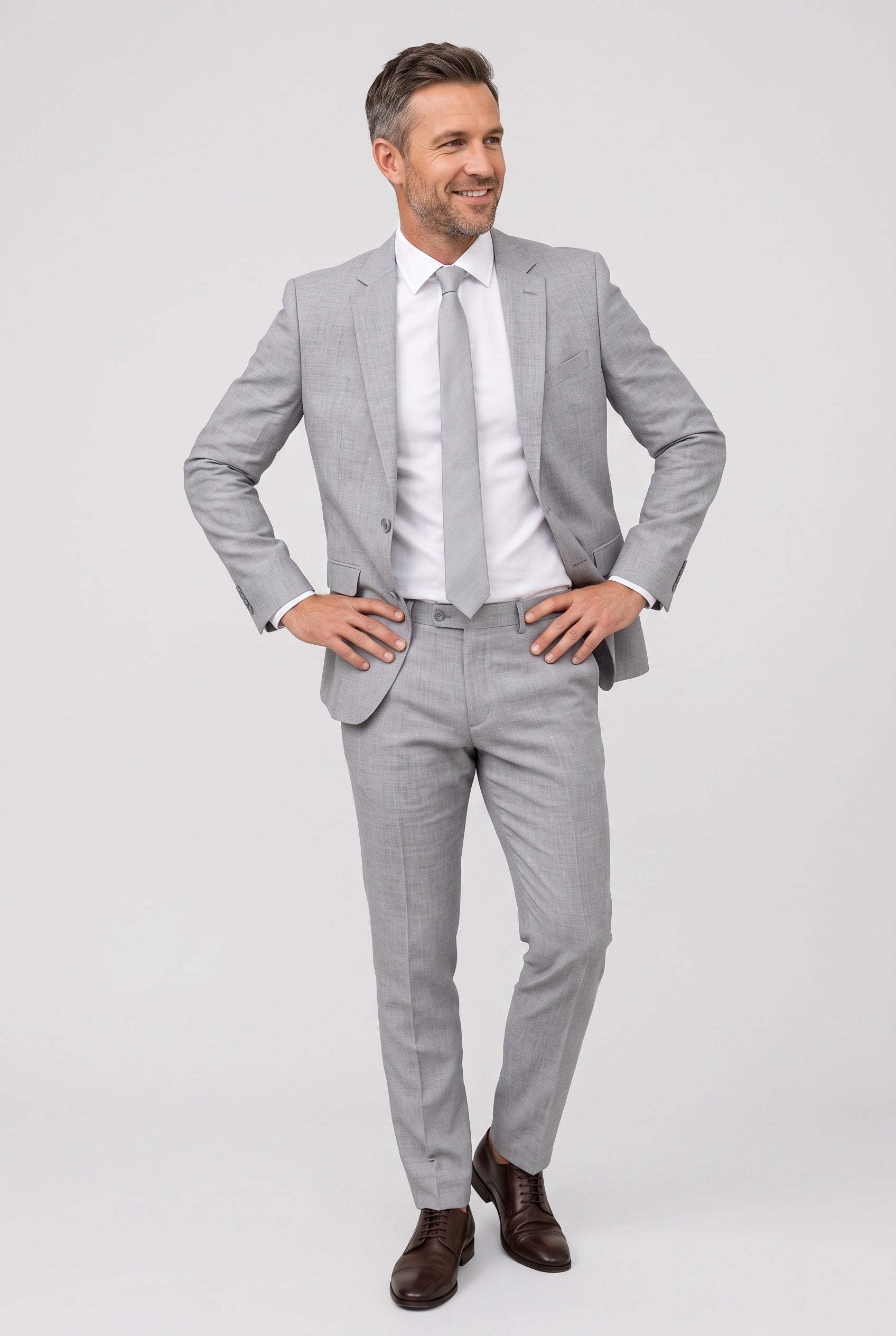 Men's Suit | Linen-Look Slim Fit - 5