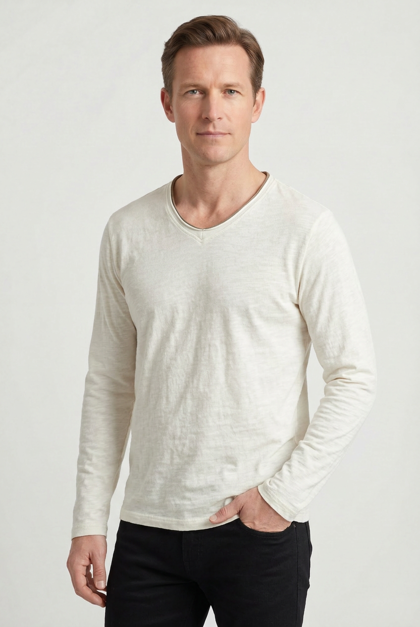 Men’s T-Shirt | Long Sleeve with V-Neck - 6