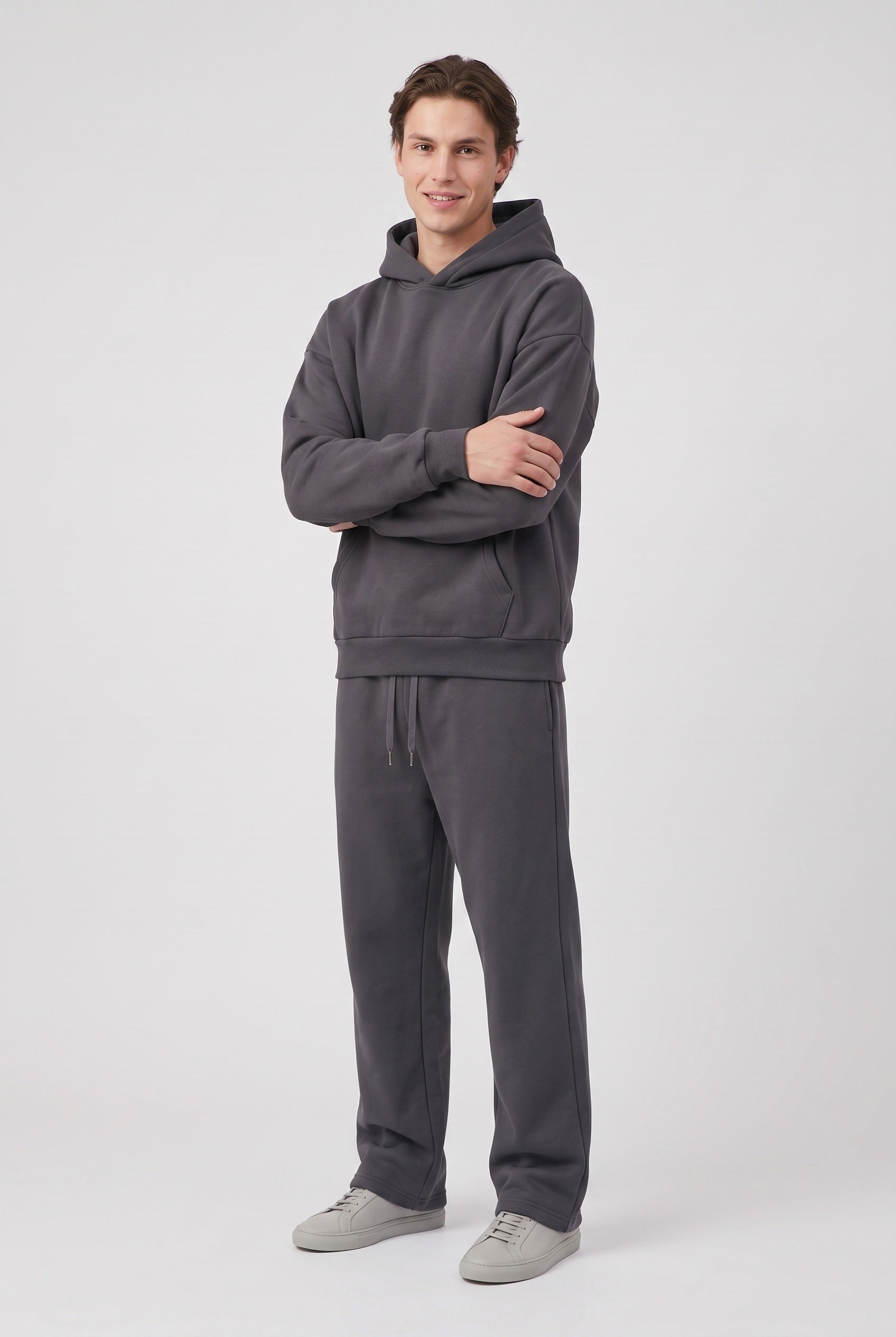 Men's Tracksuit | Hooded Oversized Set - Dark Grey