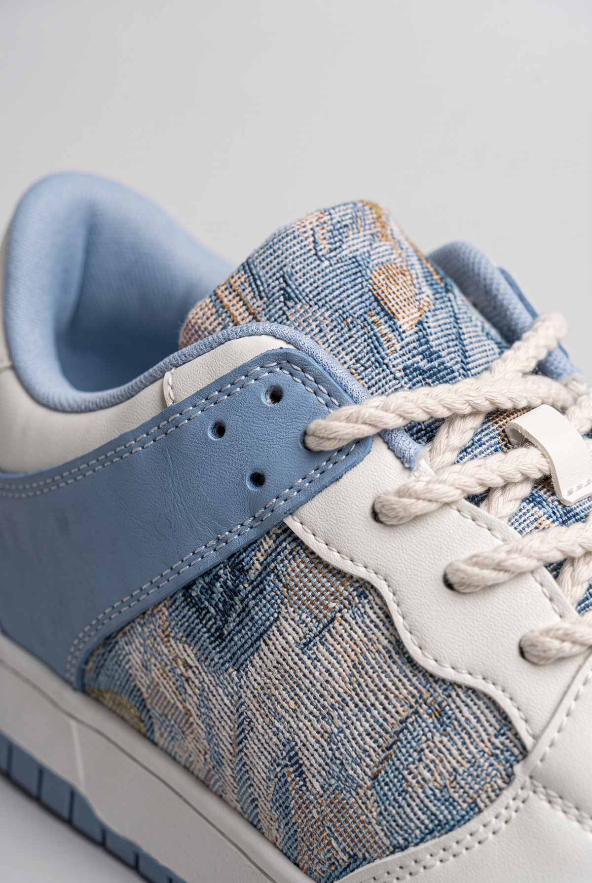 Men's Trainers | Blue Painterly Swirl Print - 3