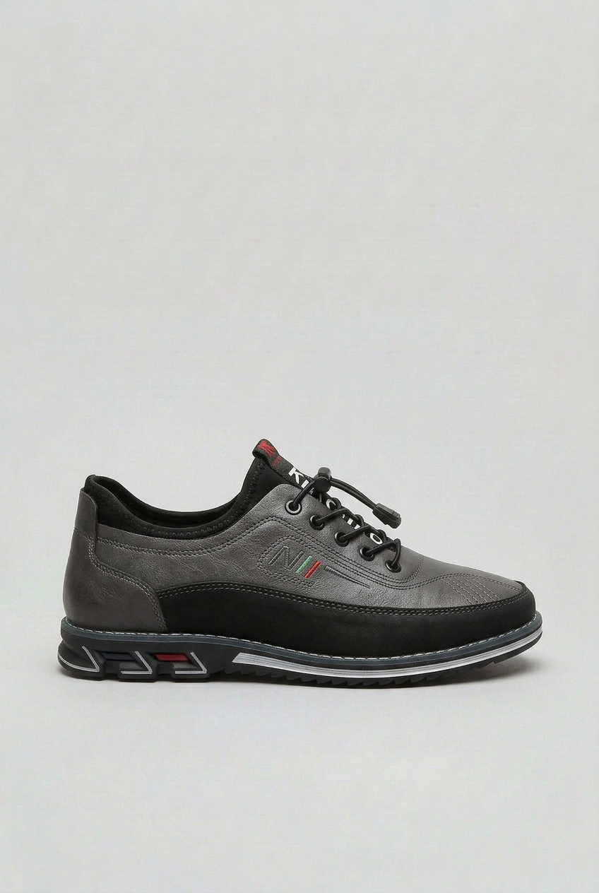 Men’s Trainers | Leather-Look Finish with Supportive Sole - 4