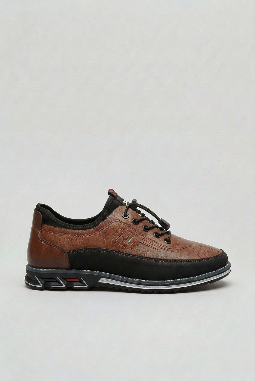Men’s Trainers | Leather-Look Finish with Supportive Sole - 5