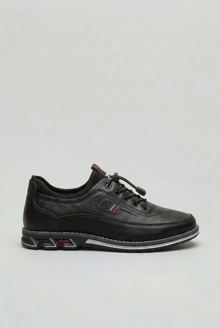 Men’s Trainers | Leather-Look Finish with Supportive Sole - 6