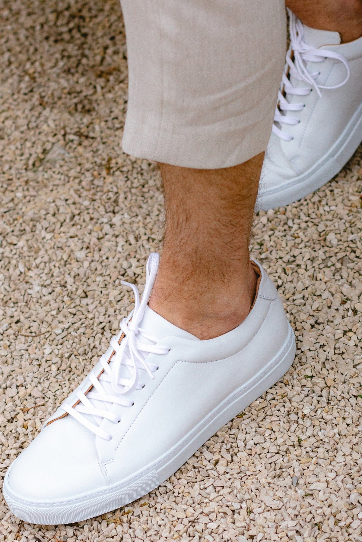 Men's Trainers | White Cupsole Lace-Up - 6