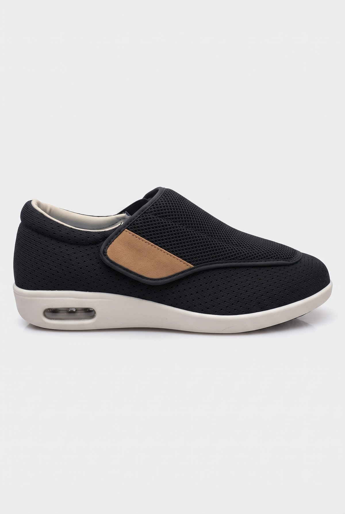 Men's Trainers | Wide-Fit Adjustable Strap - Black