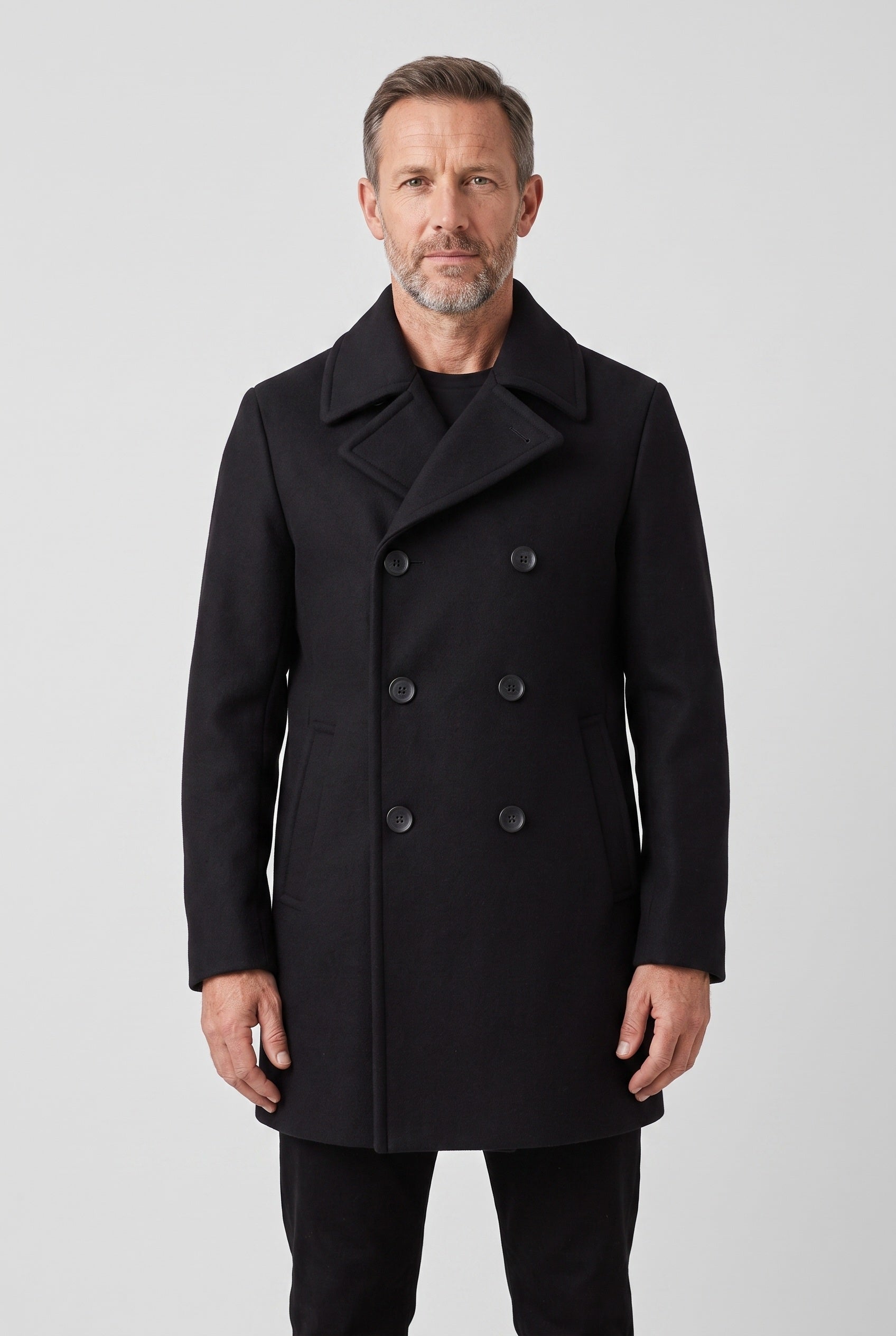 Men's Coat | Double-Breasted Peacoat - 1