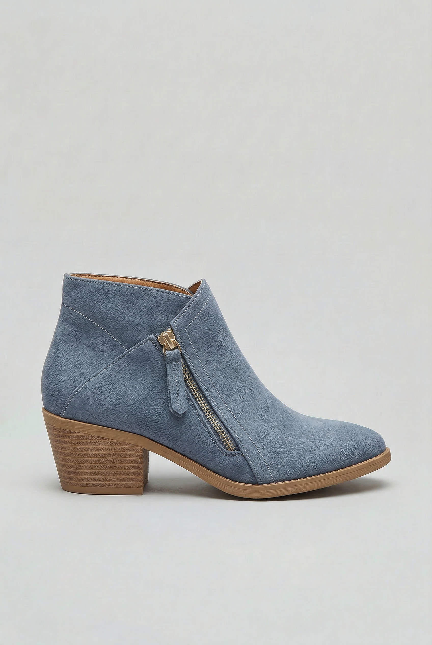 Women’s Ankle Boots | Block Heel with Side Zip - 1