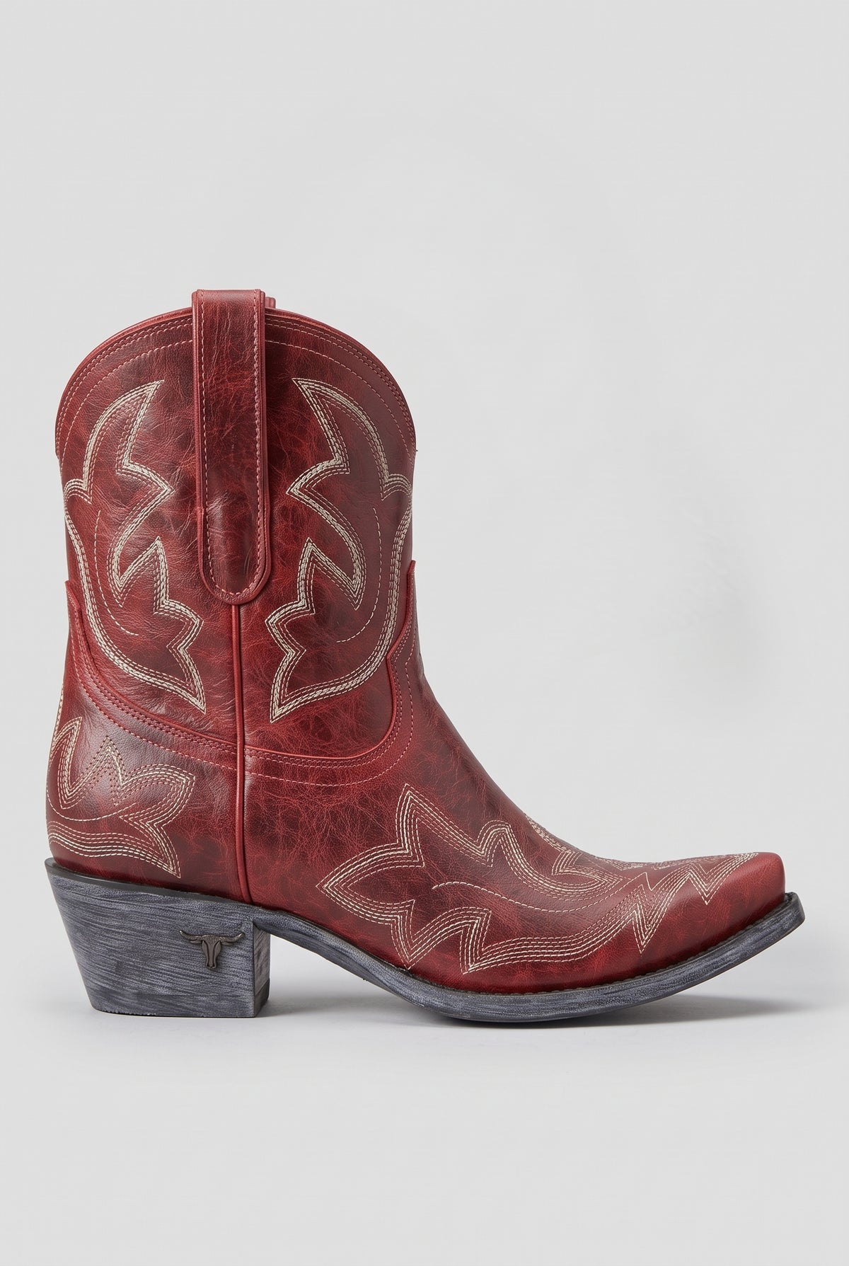 Women's Ankle Boots | Embroidered Cowboy Pointed Toe - 1