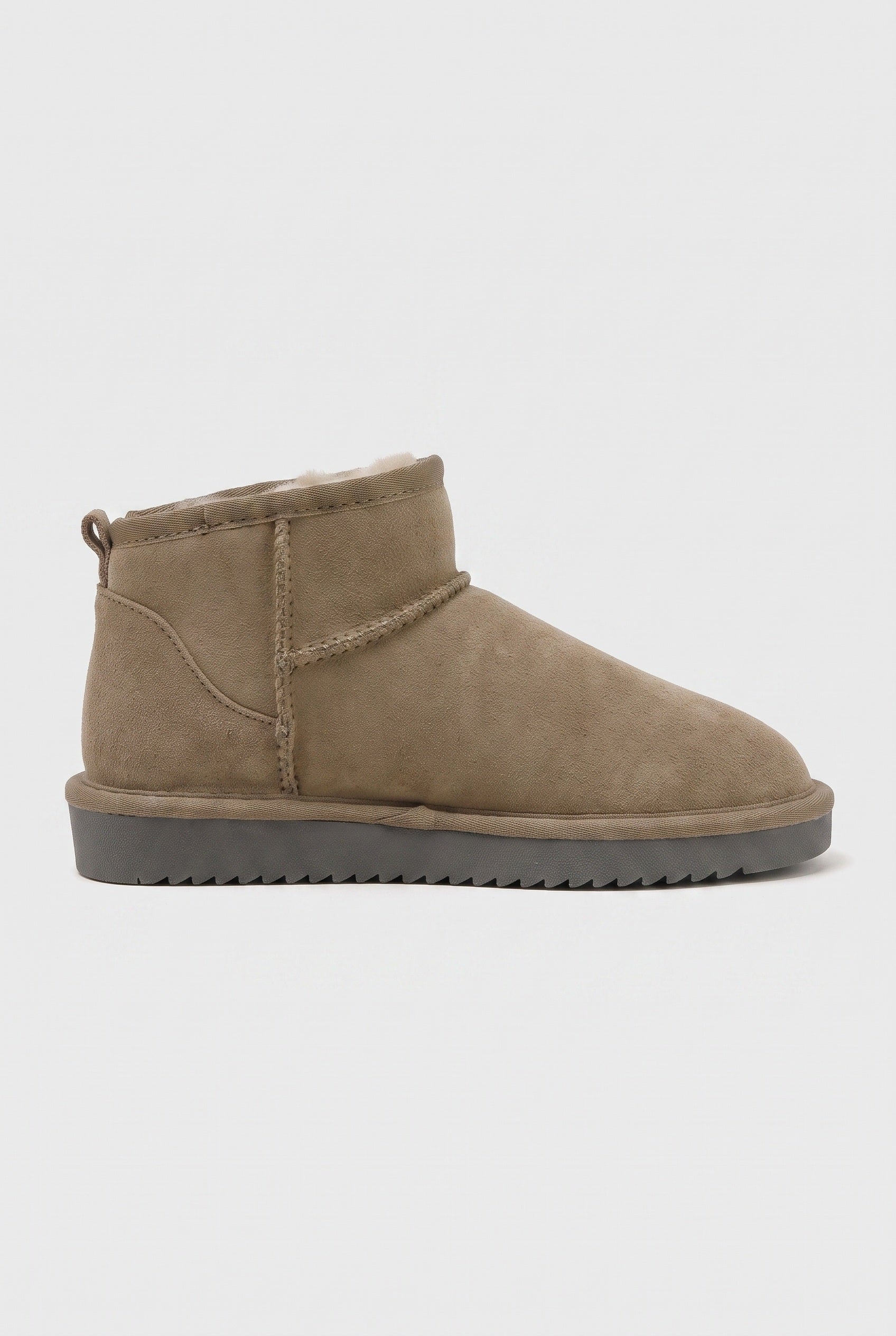 Women's Ankle Boots | Faux Fur Suede-Look - Beige