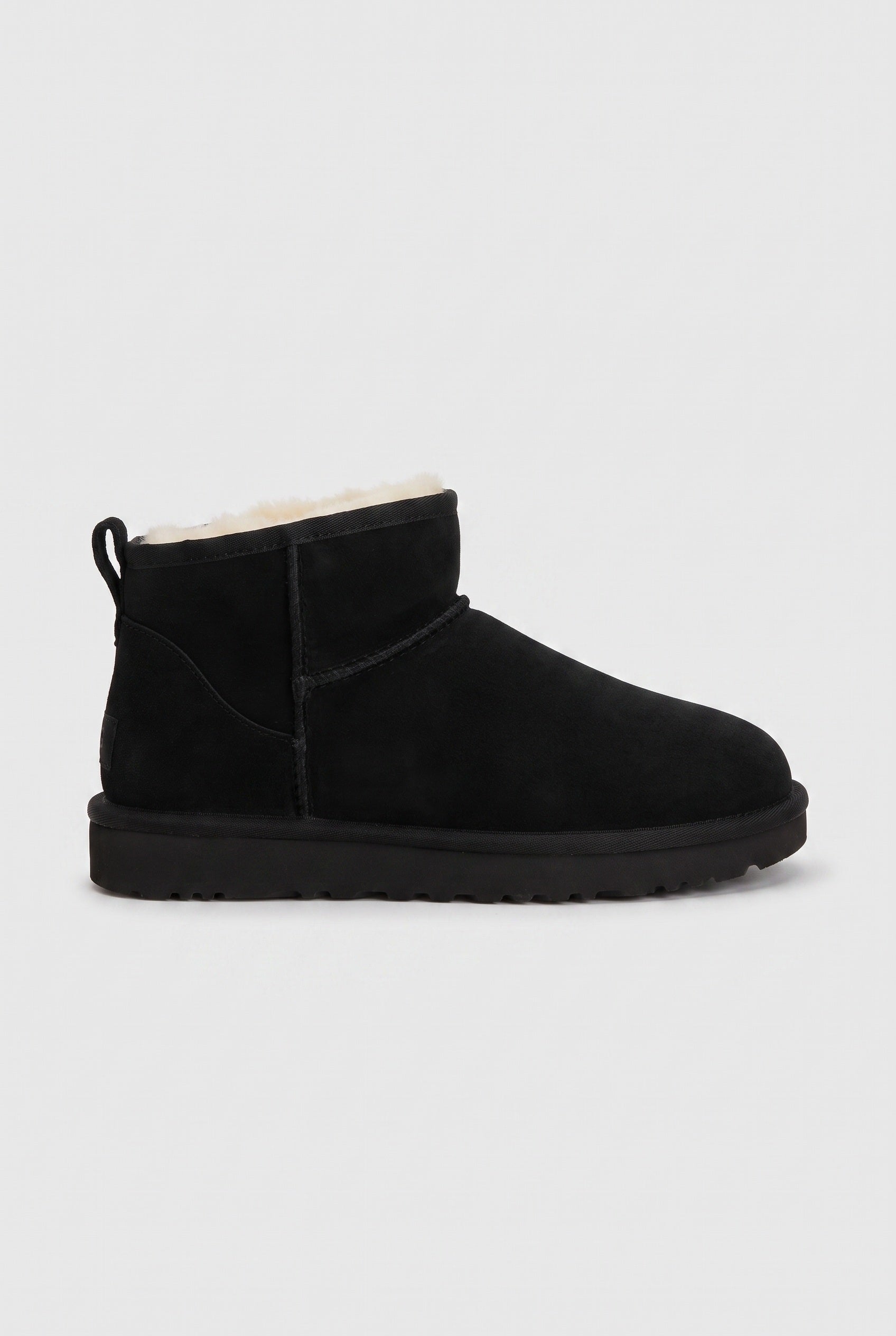 Women's Ankle Boots | Faux Fur Suede-Look - Black