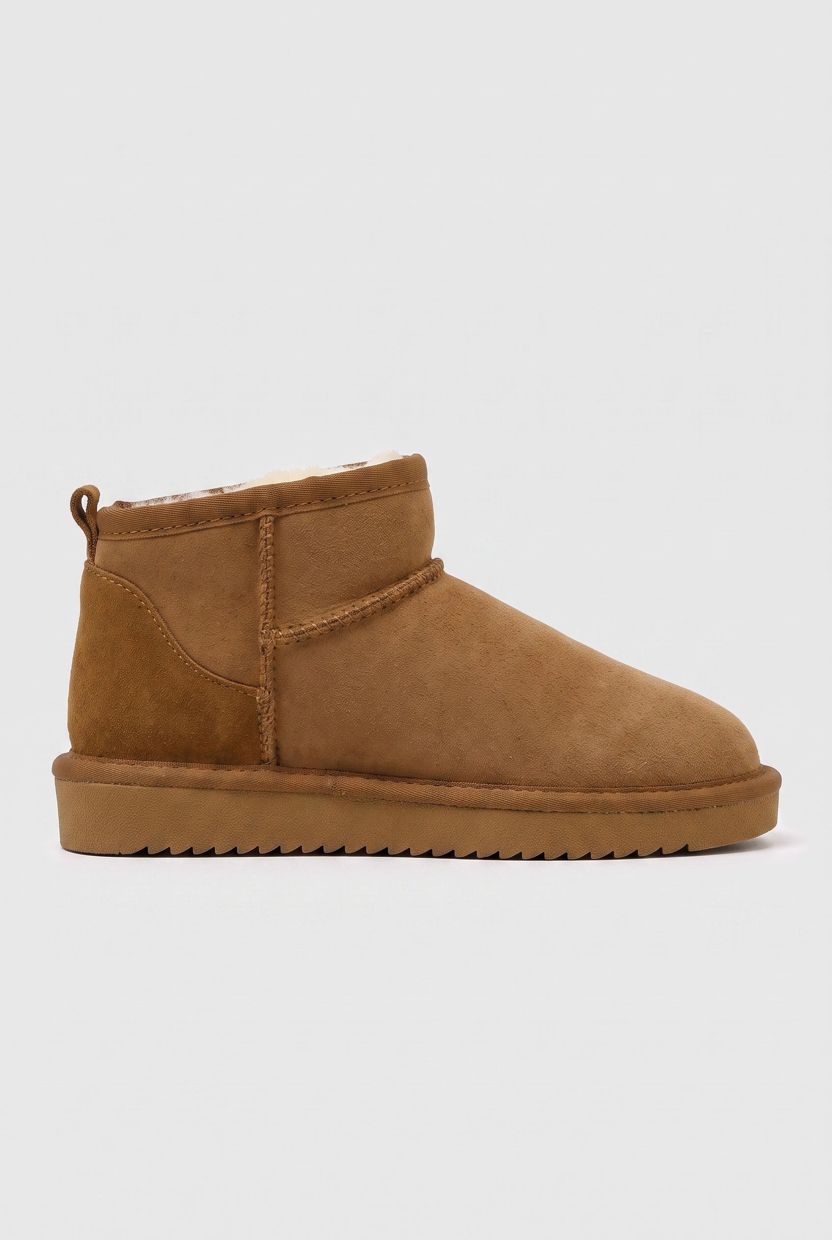 Women's Ankle Boots | Faux Fur Suede-Look - Brown