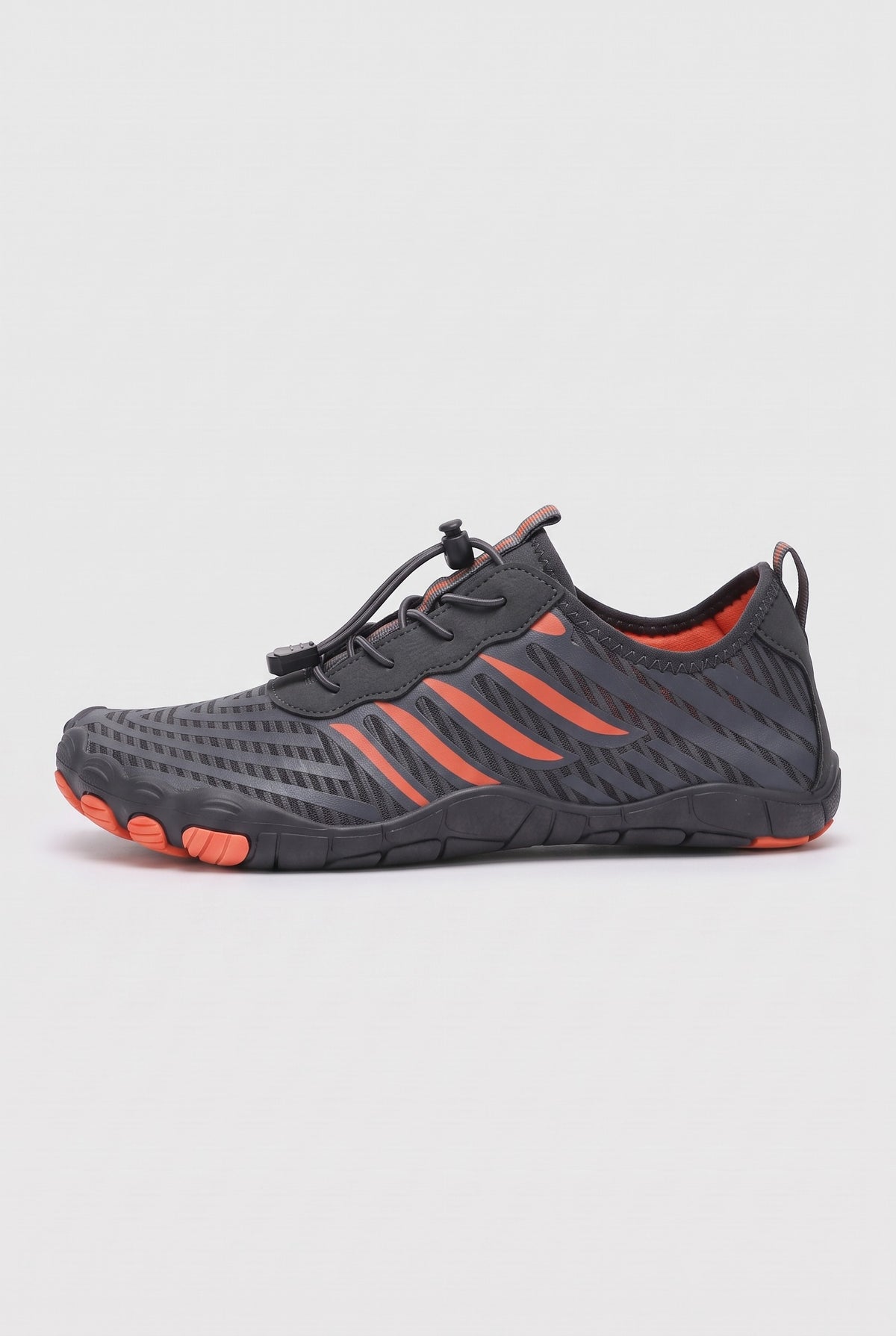 Women's Barefoot Shoes | Wide Toe Mesh - Grey & Orange