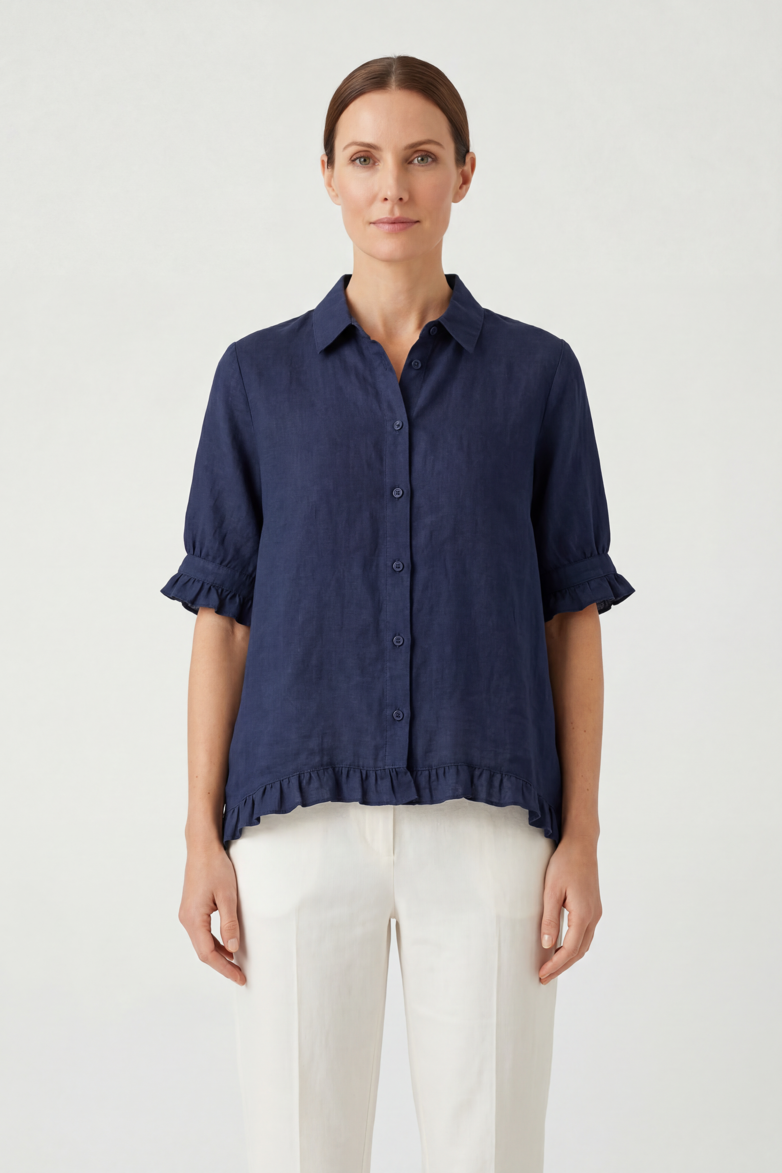 Women’s Blouse | with Ruffle Hem - 1