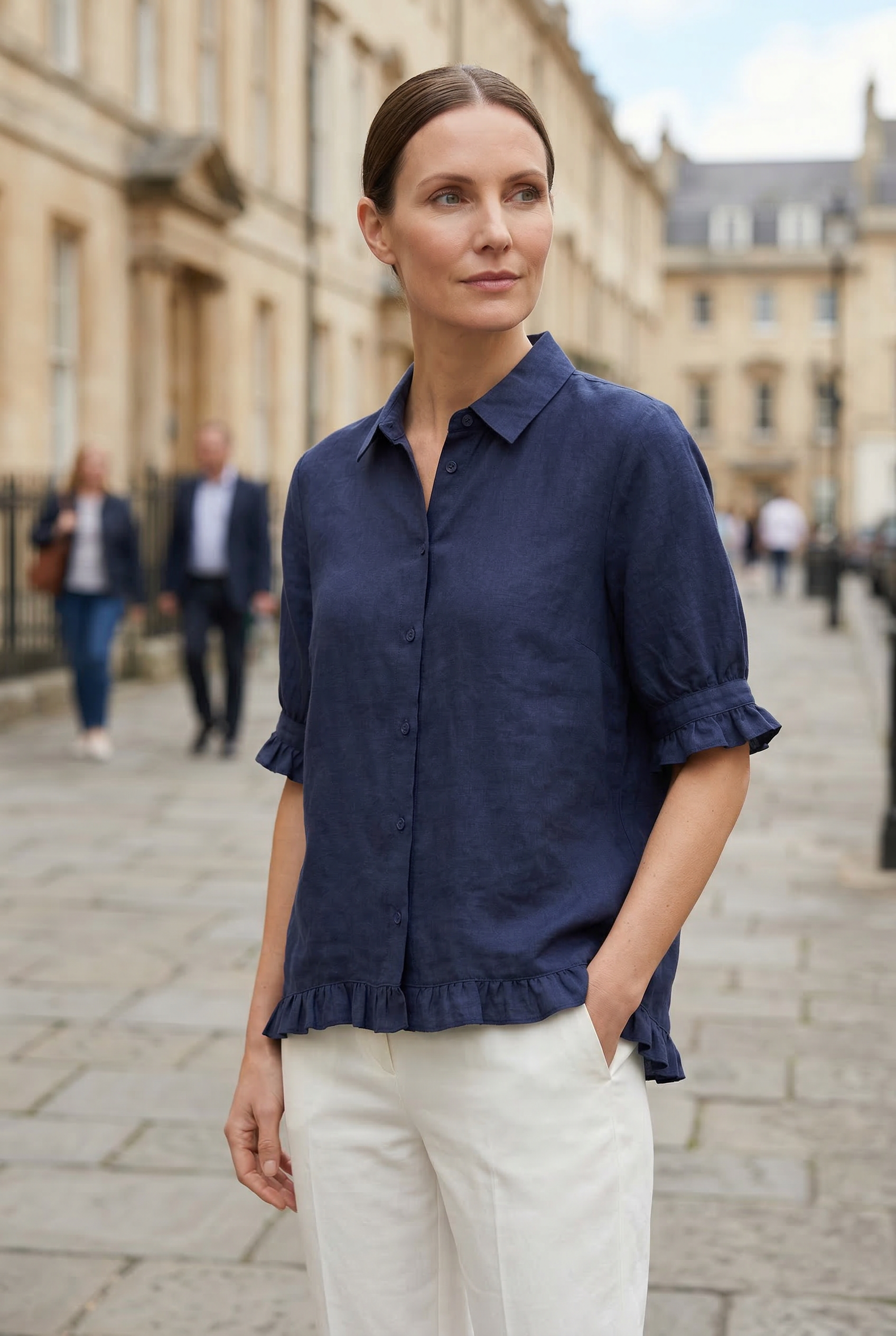 Women’s Blouse | with Ruffle Hem - 4